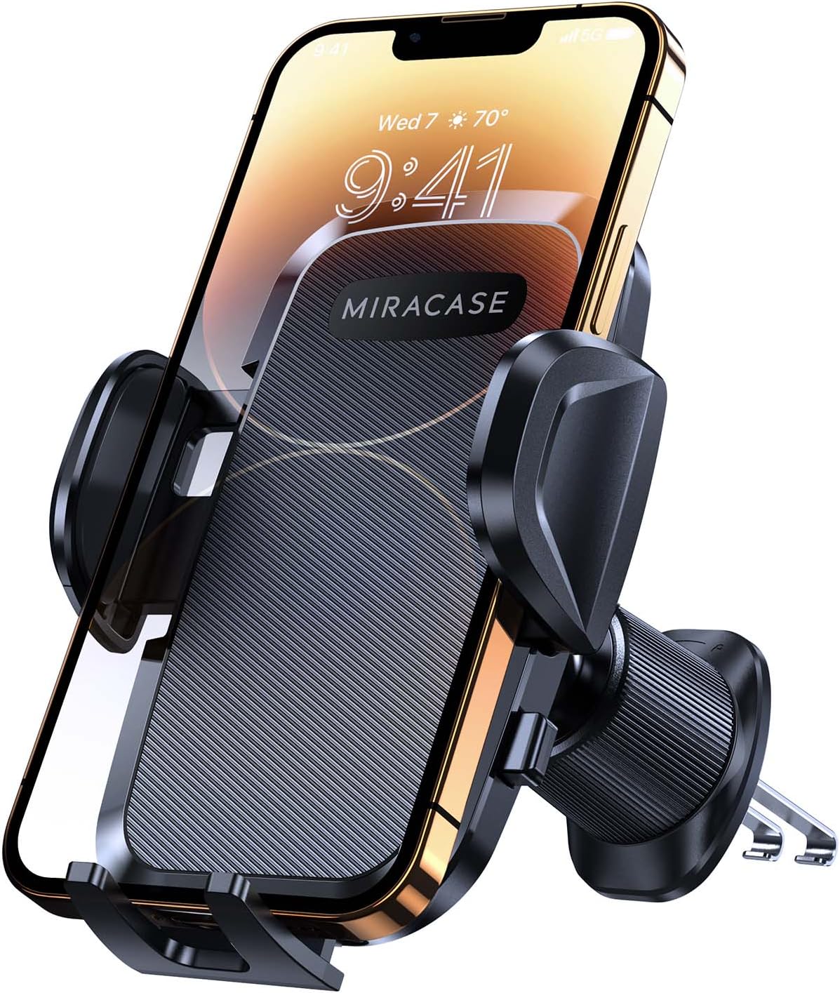 Miracase Car Phone Holder,【Ultra Stable Double Steel-Hook】 Air Vent Car Phone...