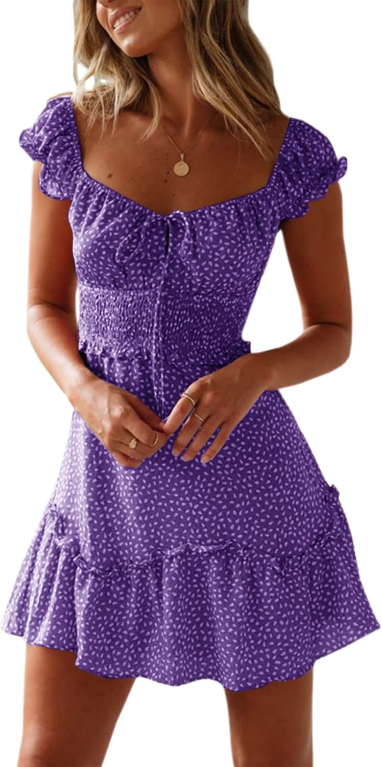 Elegant YOBECHO Women's Dress, Special Ruffle Sleeve Summer Dress, Stylish Sweet...