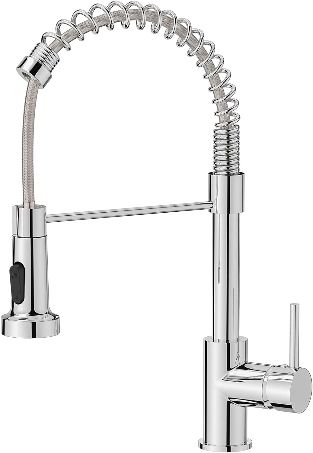 FORIOUS Kitchen Tap, Spring Kitchen Sink Mixer Taps, Commercial Faucet Single Ha...