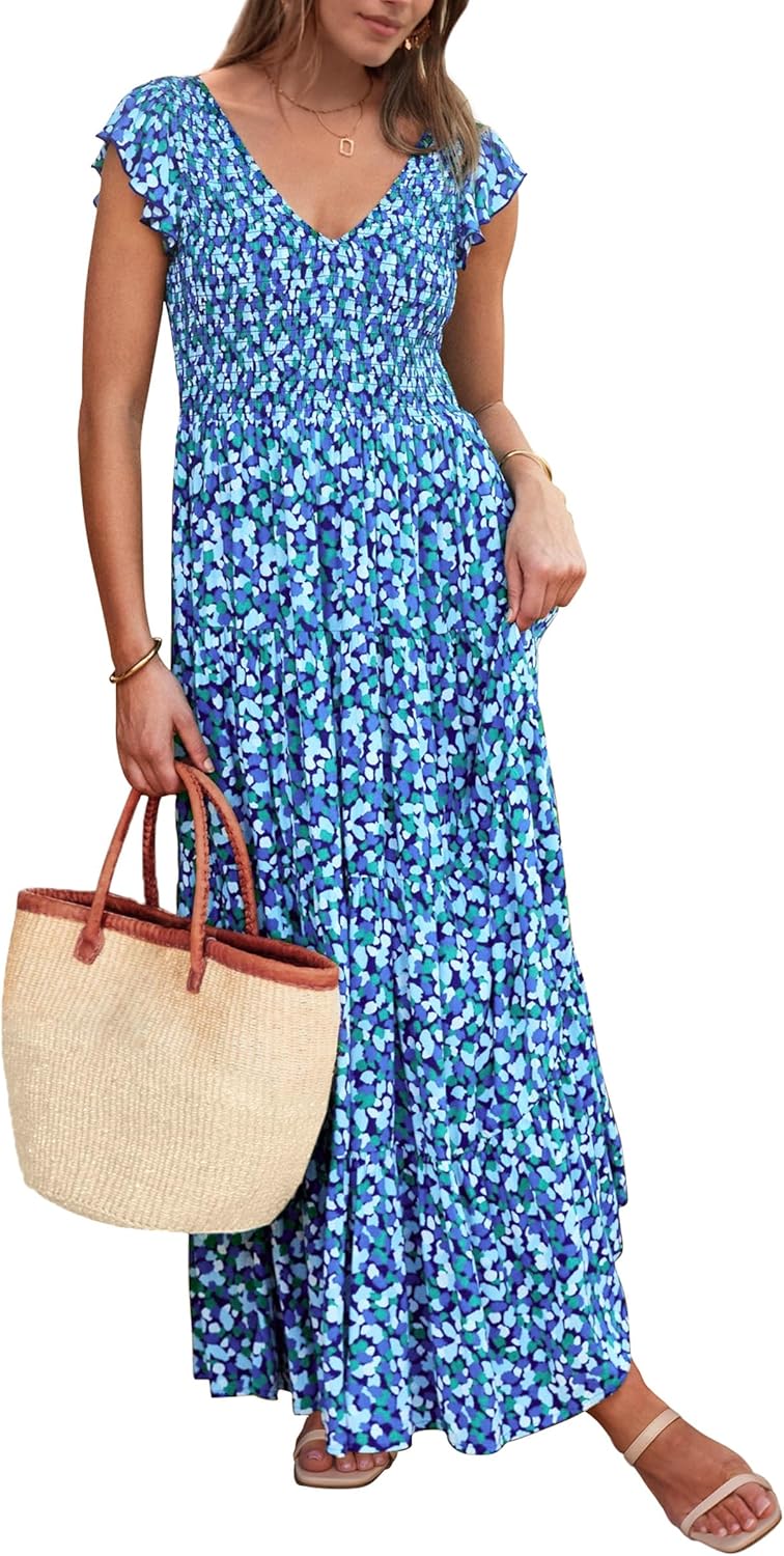 Stylish PRETTYGARDEN Women's Dress, Elegant Summer Flowy Maxi Dress, Comfortable...