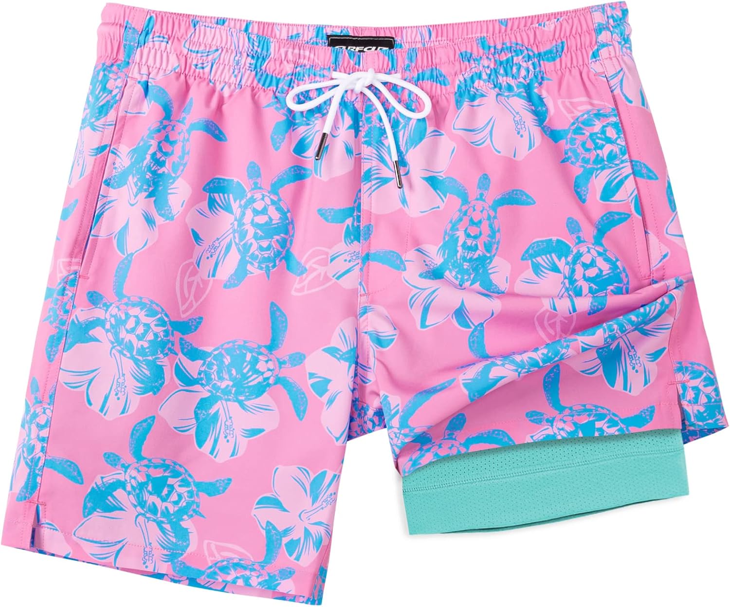 SURF CUZ Swim Trunks, Unique Men's Swim Shorts with Compression Liner, High-Qual...