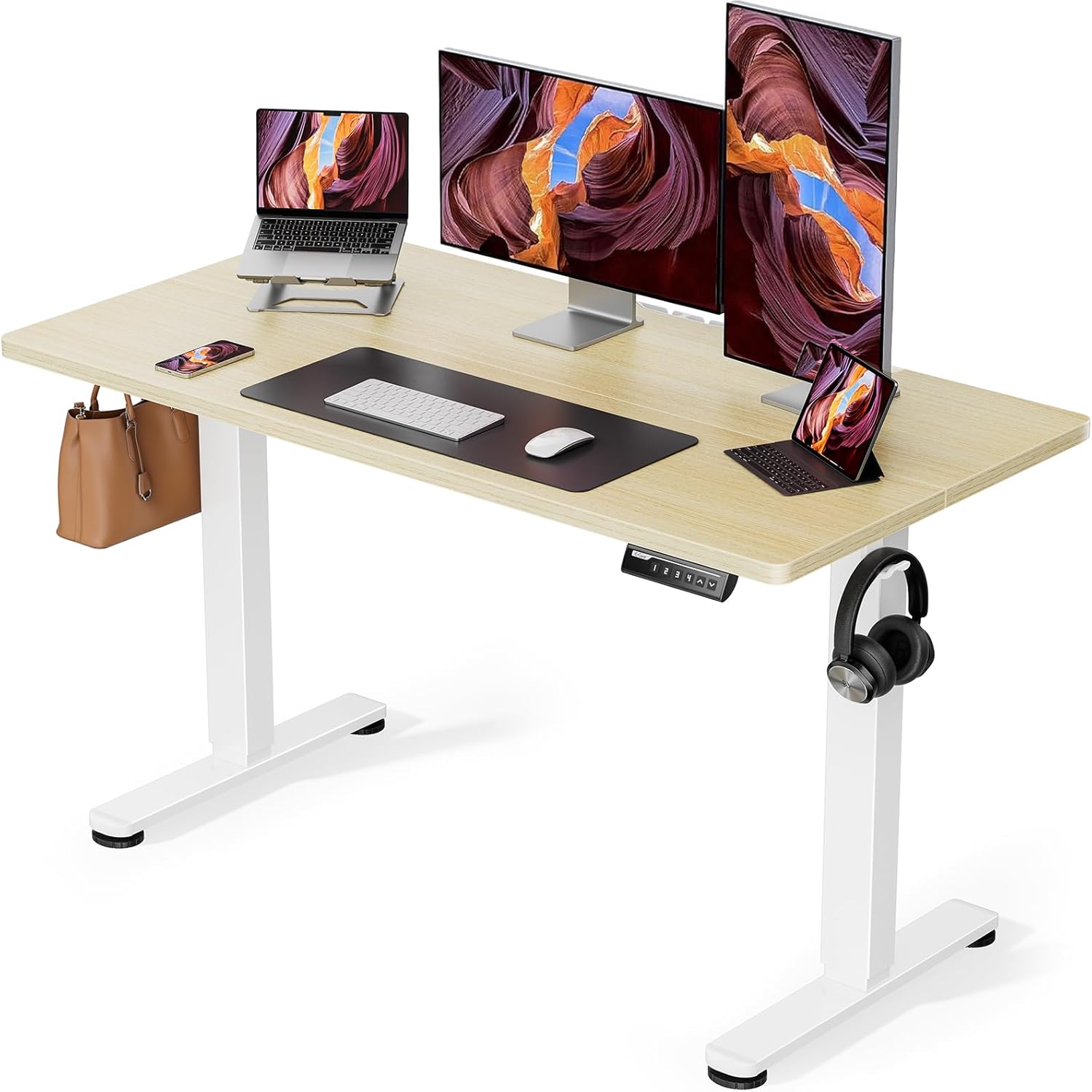 ErGear Electric Standing Desk Height Adjustable 120 x 60cm, Sit Stand Desk with...