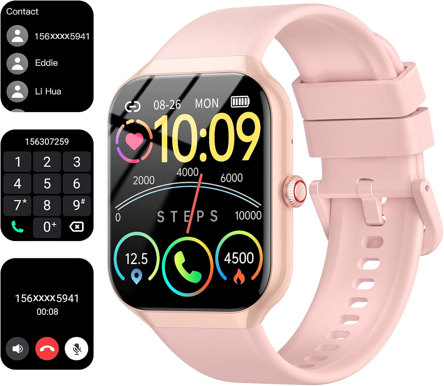 Smart Watch for Men Women Answer/Make Call, 1.96" HD Touch Screen SmartWatch,Hea...