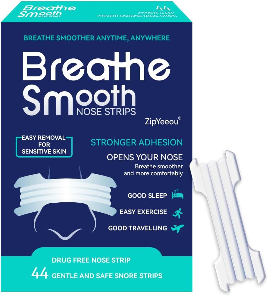 Top-Quality Nasal Strips, Effective Nose Strips for Anti Snoring Aids, 44 Count...