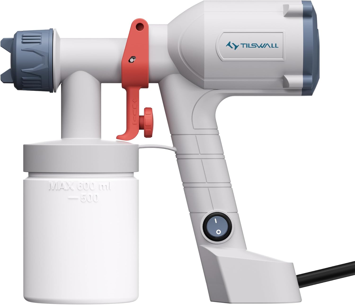 Tilswall Paint Sprayer, Ultra-Light Electric Paint Spray Gun with 600ml Detachab...