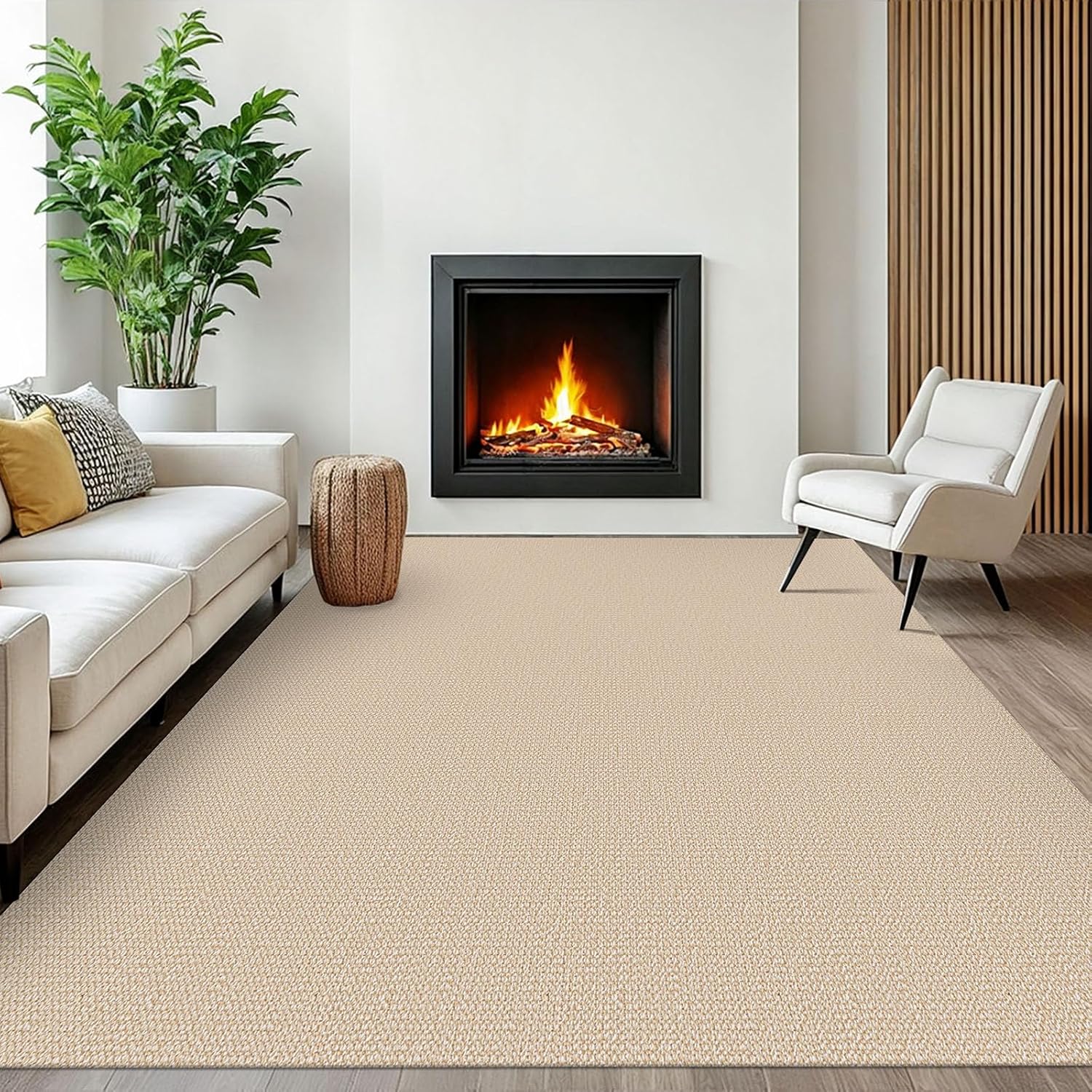 Unique EARTHALL Washable Area Rugs, Special Non-Slip Living Room Rugs, Premium C...