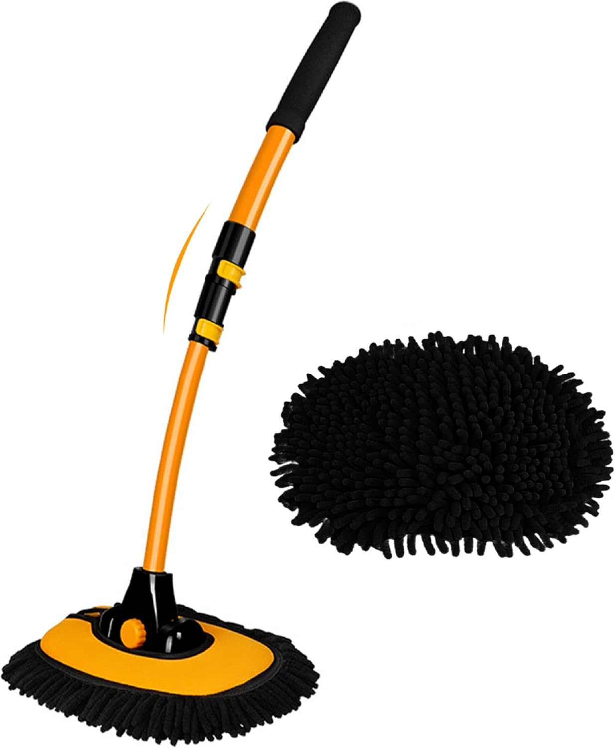 15° Curved Car Cleaning Brush with Telescopic Hand...