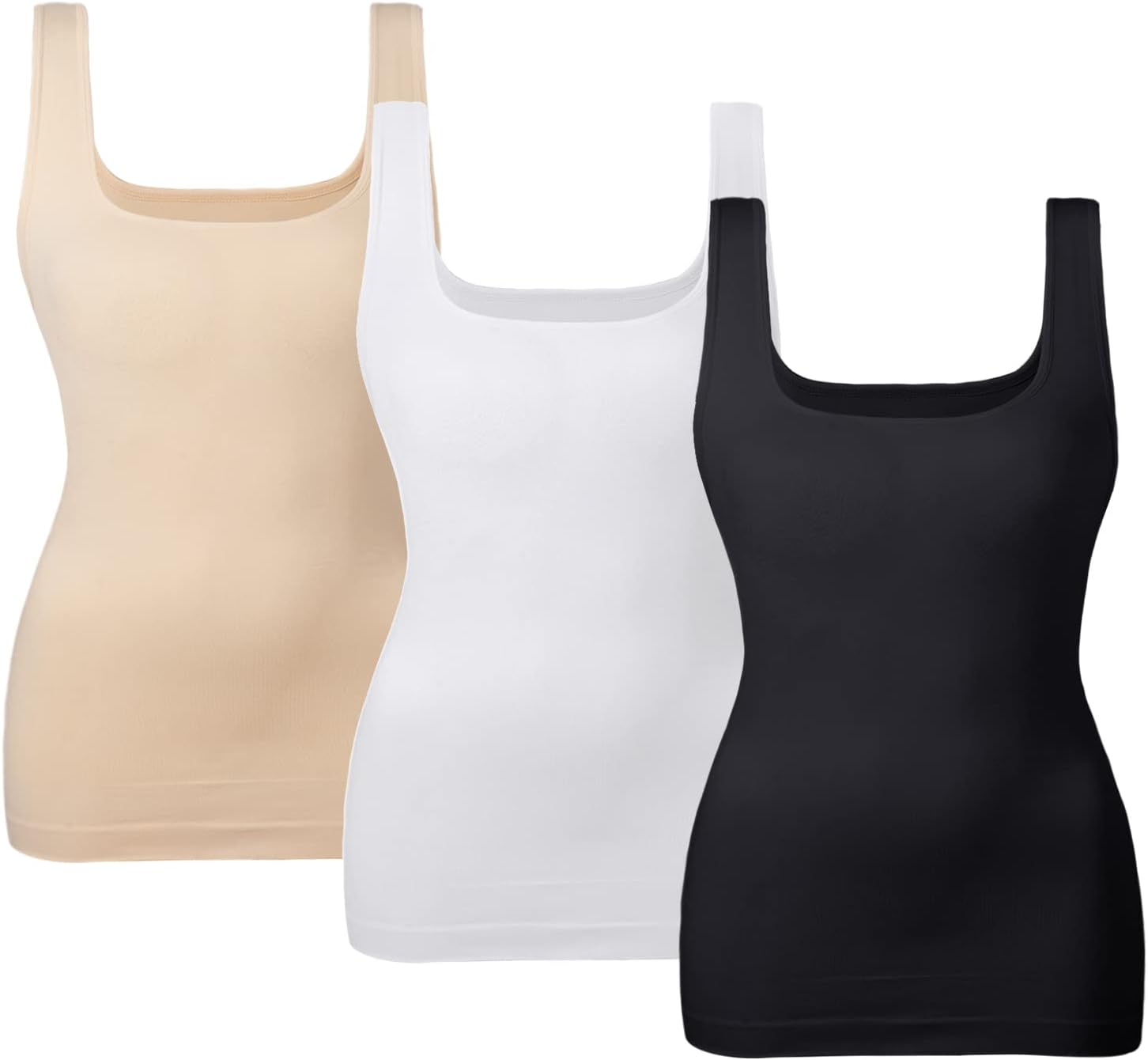 EUYZOU Women Tummy Control Shapewear, Special Seamless Square Neck Tank Tops, In...