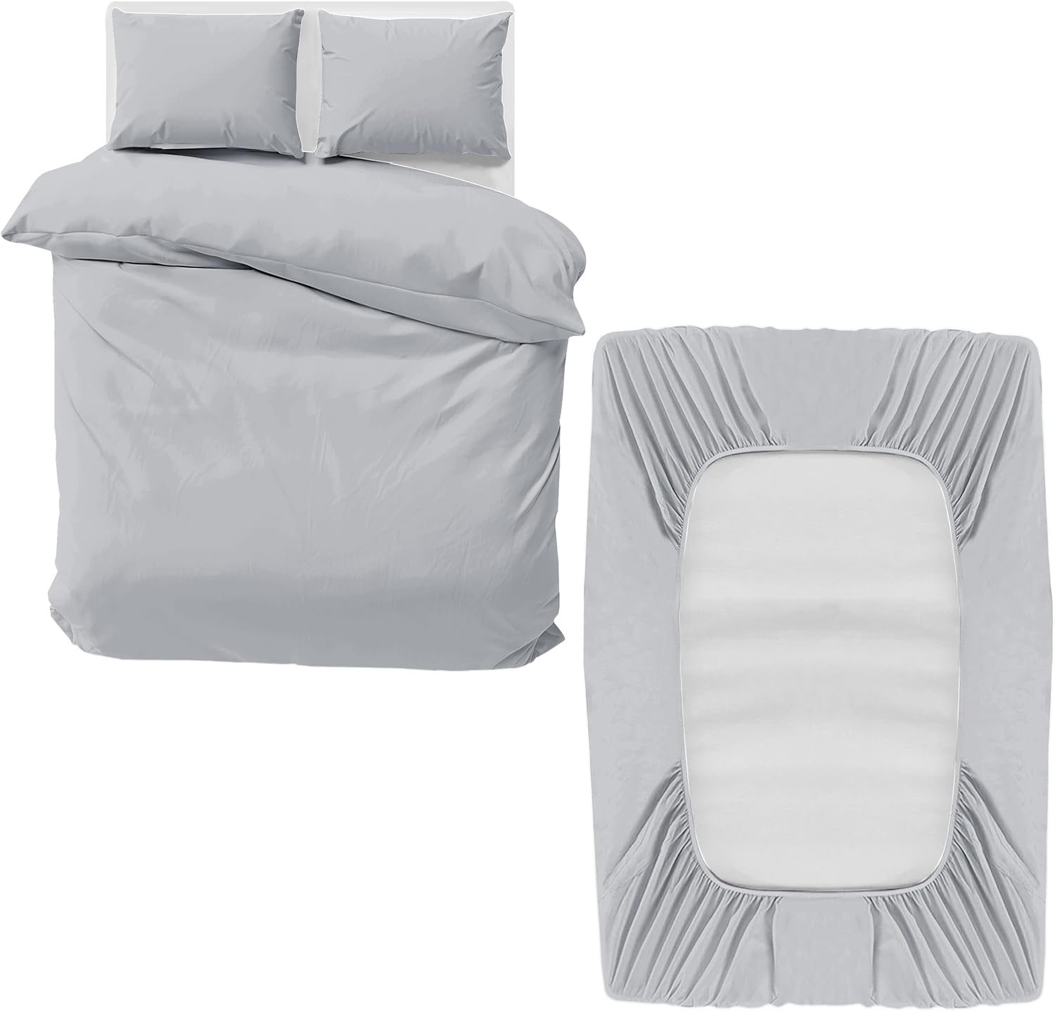 MOONLIGHT20015 Double Bedding Set, High-Quality Duvet Cover for 4 Piece Fitted S...
