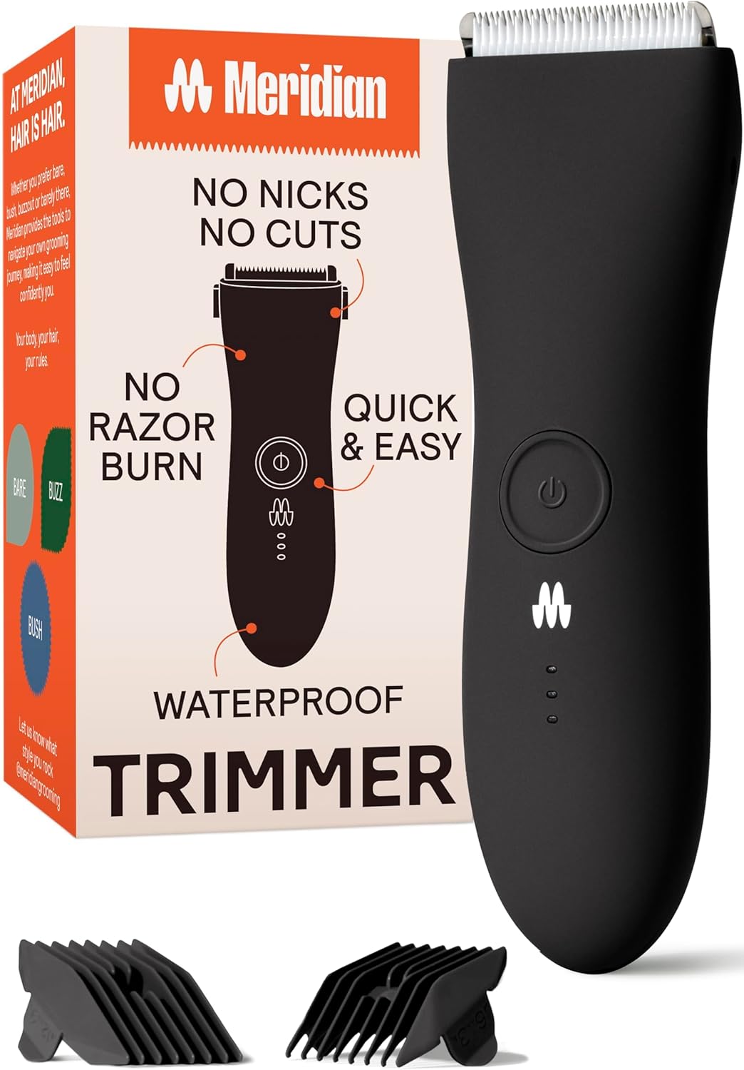 MERIDIAN The Trimmer Original - Body Hair Trimmer for Men, Electric Shaver for P...