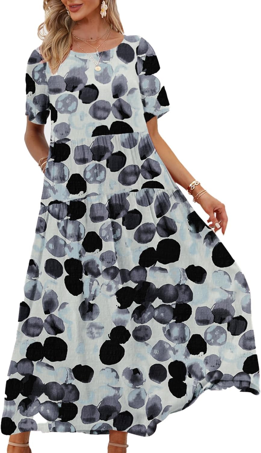 Stylish YESNO Women Dresses, Unique and Comfortable Casual Plus Size Bohemian Dr...
