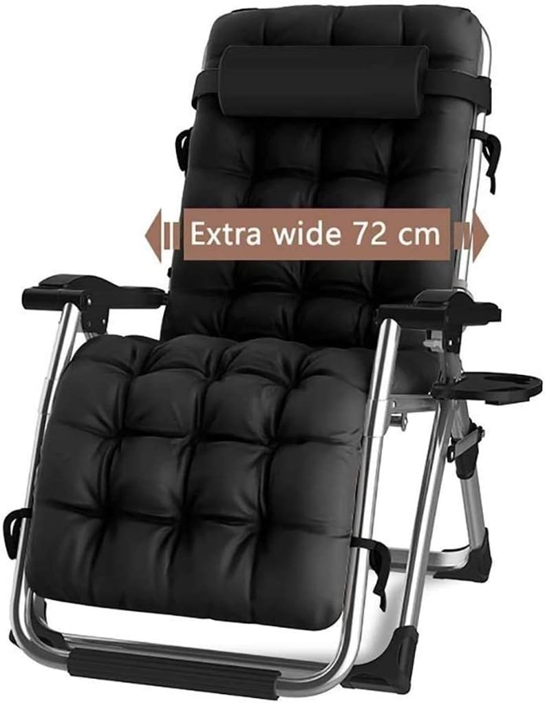 DQCHAIR Outdoor Reclining Zero Gravity Chair, High-Quality Lounger Chair with Cu...