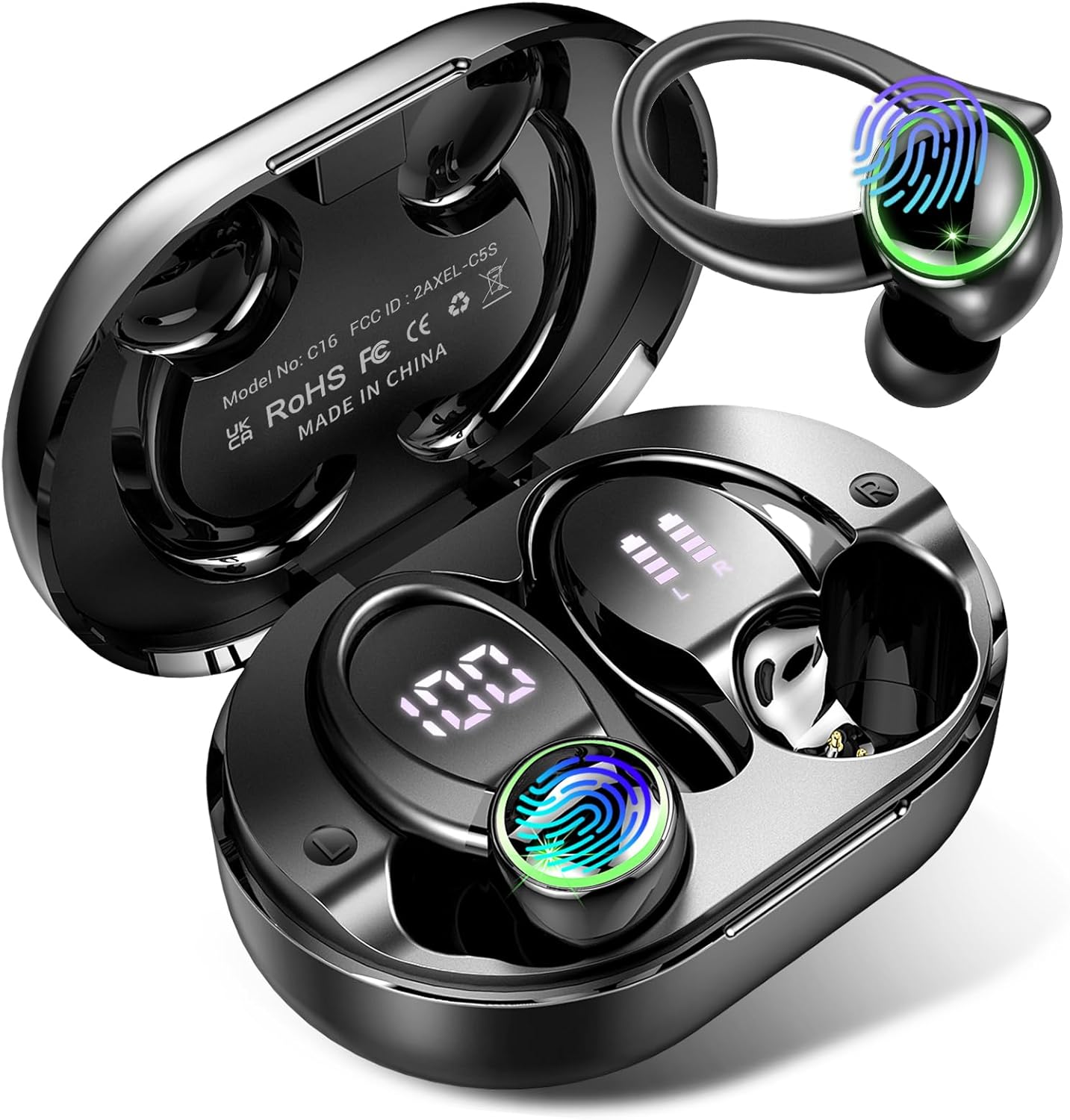 Wireless Earbuds, Bluetooth 5.4 Headphones with 4 ENC Noise Canceling Mic, 50H P...