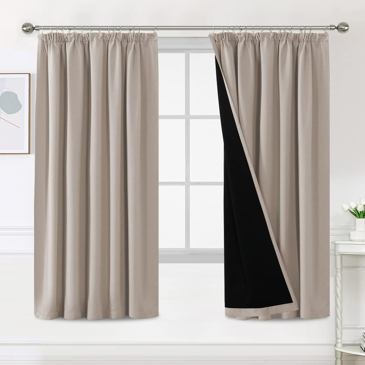 BellaHills Blackout Curtains, Special Thermal Insulated Curtains, Unique Bedroom...