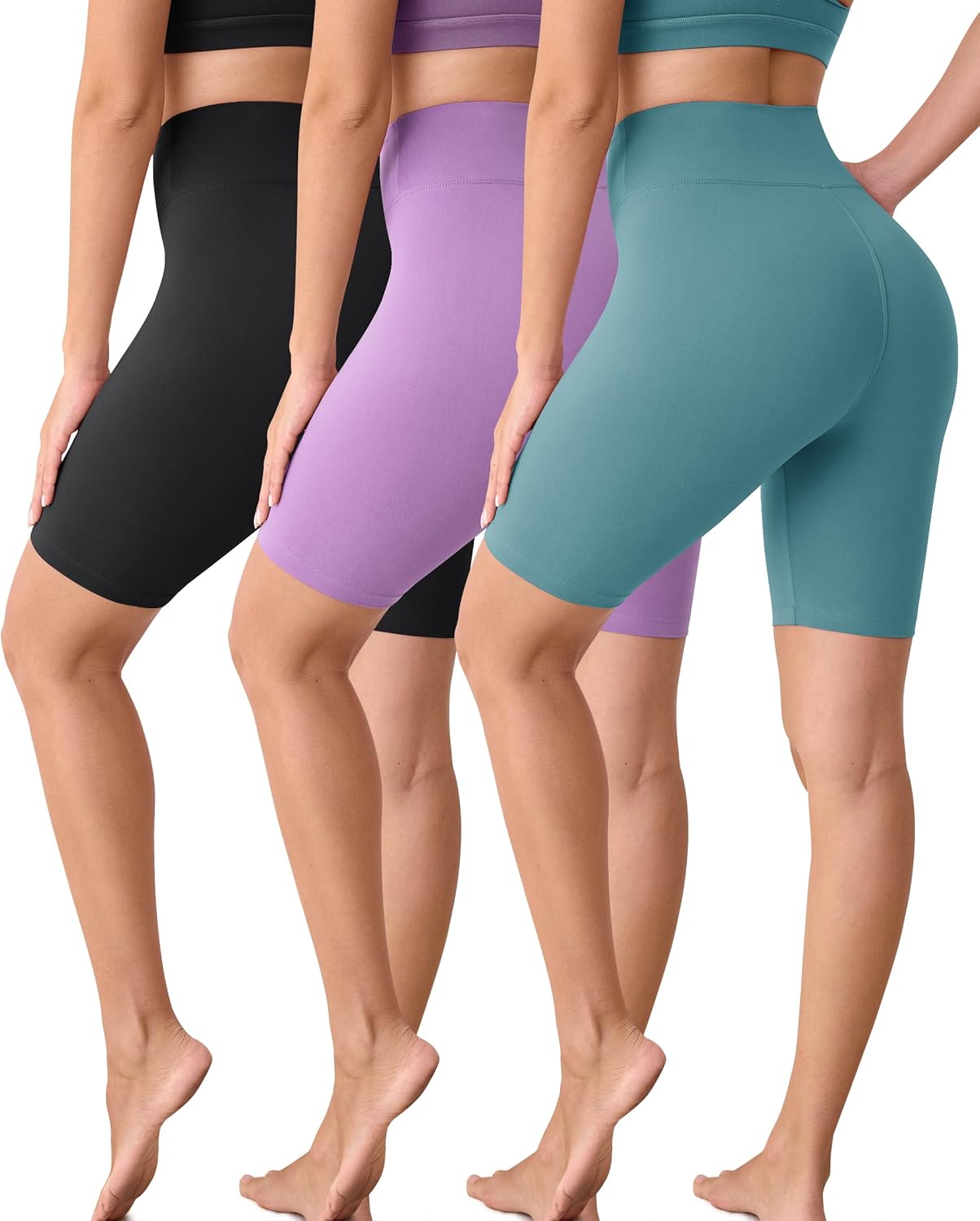 Premium VALANDY Creamlush Biker Shorts, Stylish Athletic Wear for 8 Inch High Wa...