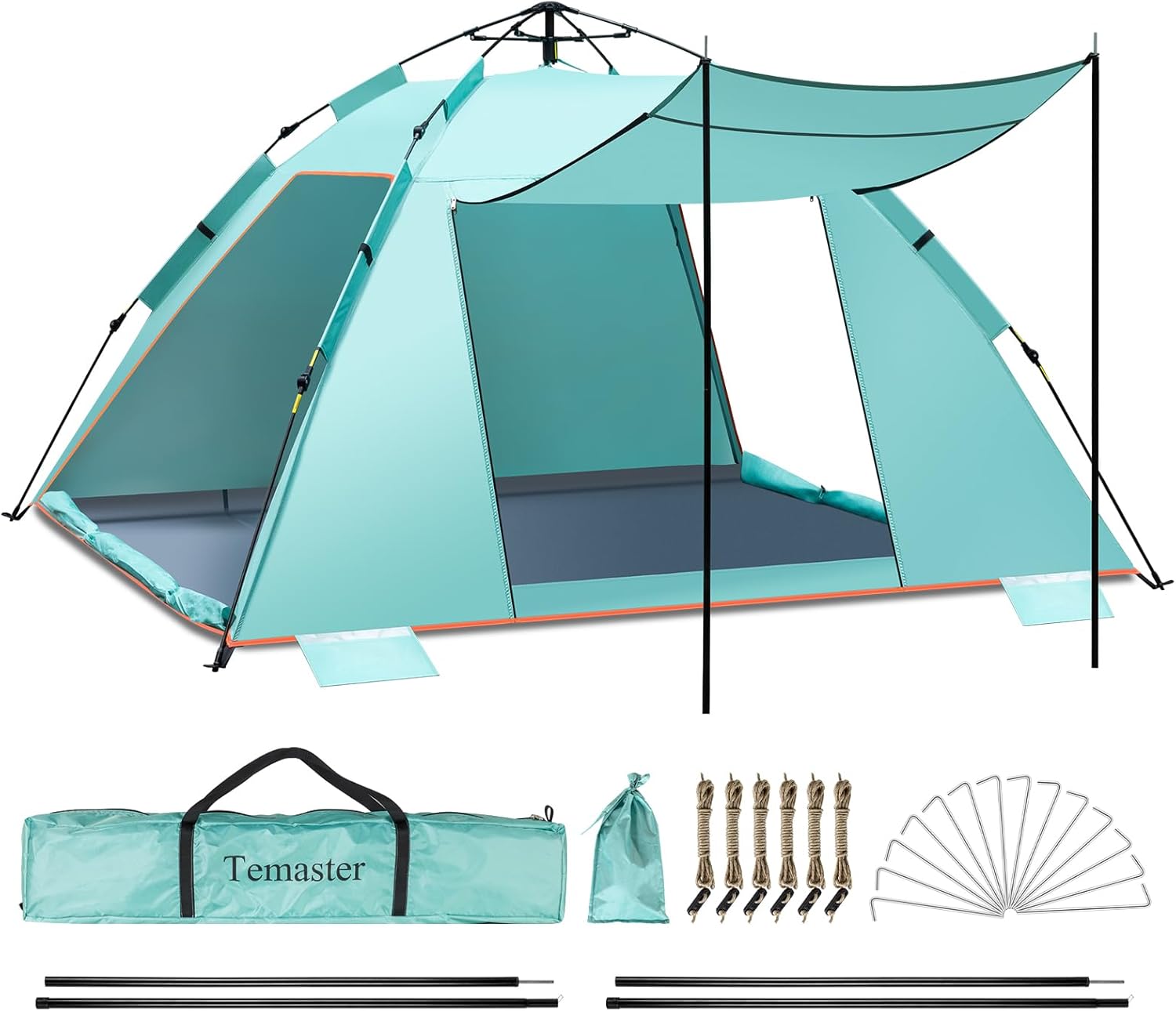 4-5 Person Instant Pop Up Automatic Beach Tent, Extra Large Portable Ventilated...
