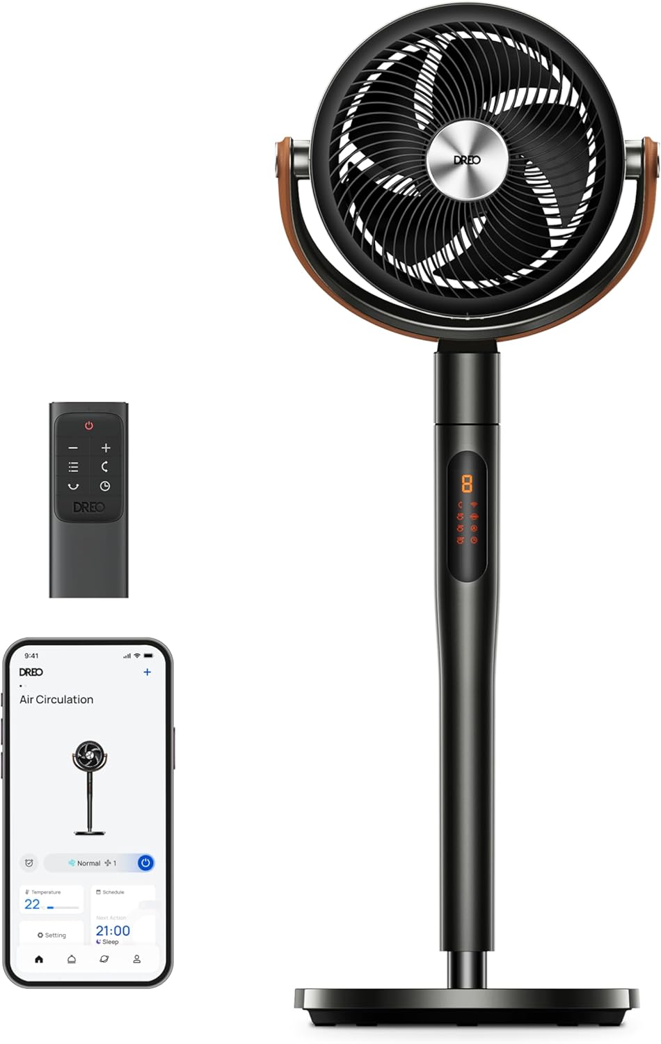Dreo 43 Inch Smart Standing Fan for Bedroom, 100ft...