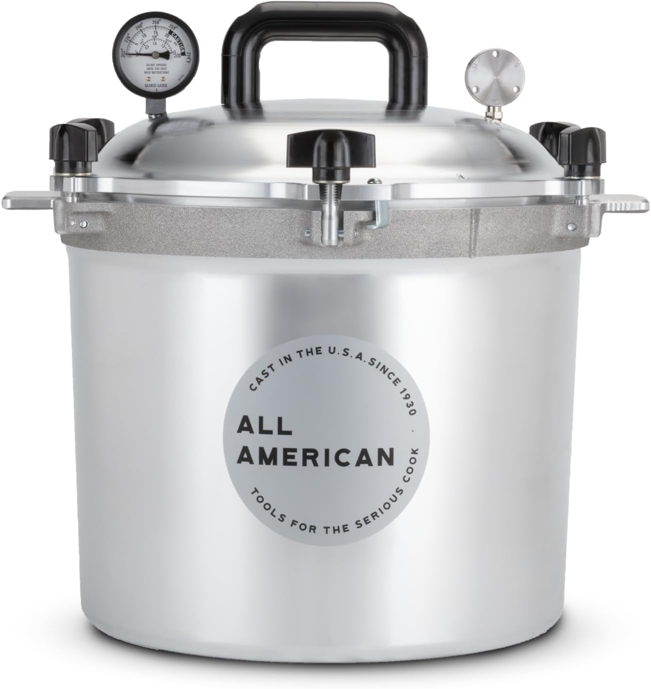 All American 1930 Pressure Cooker, Exclusive Metal-to-Metal Sealing System Press...
