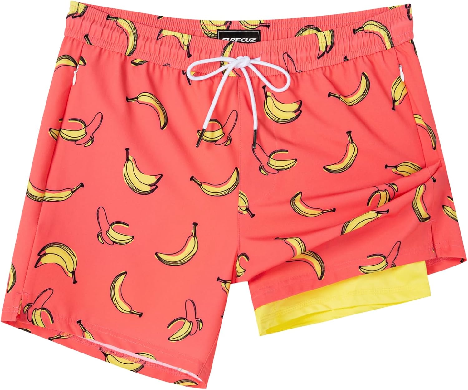 SURF CUZ Mens Swim Trunks, Special Swimming Trunks with Compression Liner, Innov...