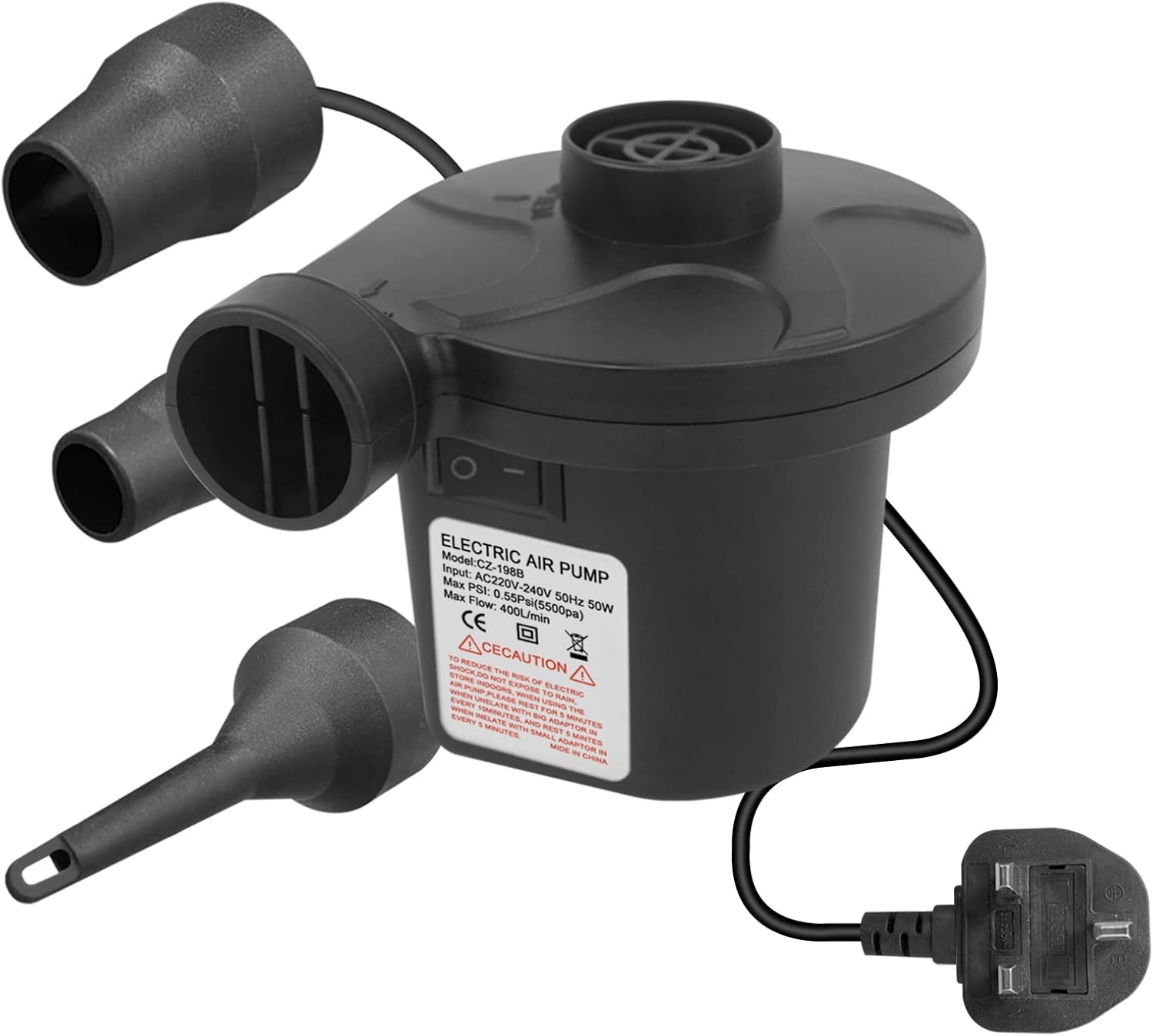 Jsdoin Electric Air Pump, 220V AC/50W 50/60Hz Portable Quick Fill AC Inflator De...