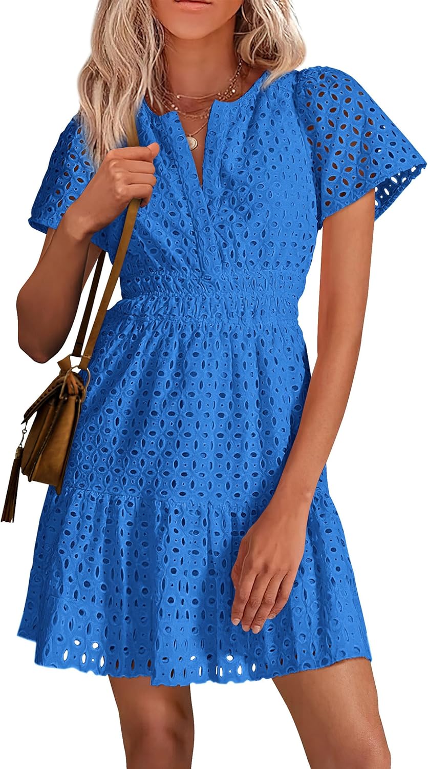 PRETTYGARDEN, Women's Summer Short Dress, Special V Neck Dress, Innovative Short...