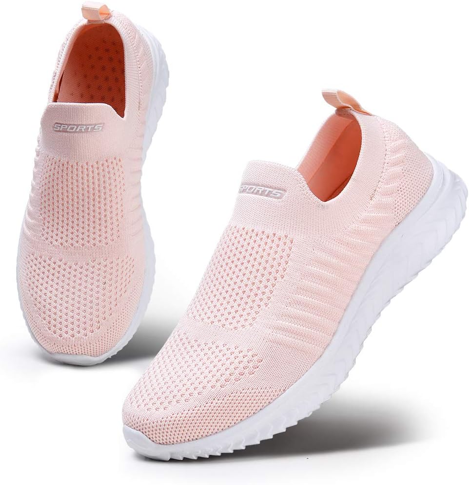 HKR Womens Slip on Trainers, Unique Walking Shoes with Memory Foam, Stylish Athl...