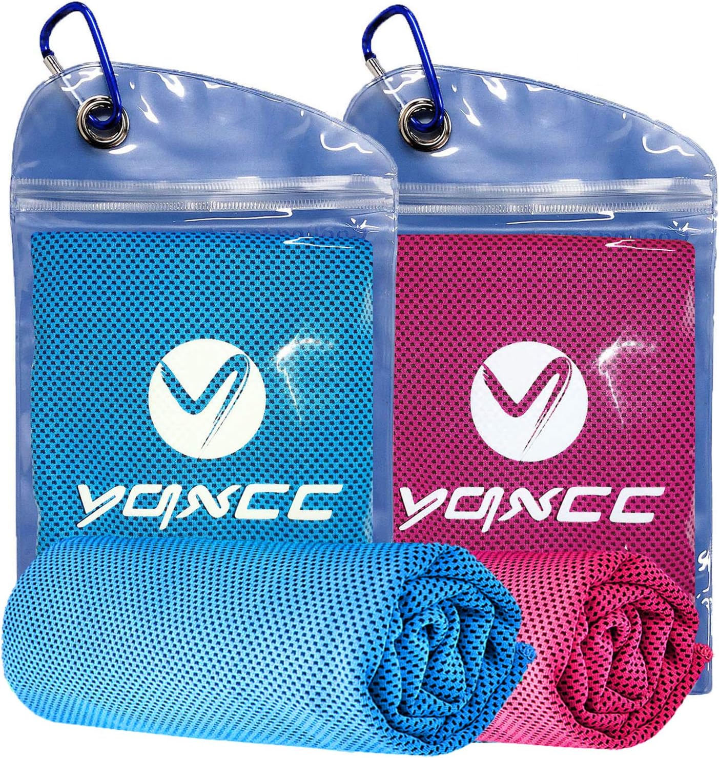 YQXCC 2 Pack Cooling Towel (120x30 cm) Ice Towel for Neck, Microfibre Cool, Soft...