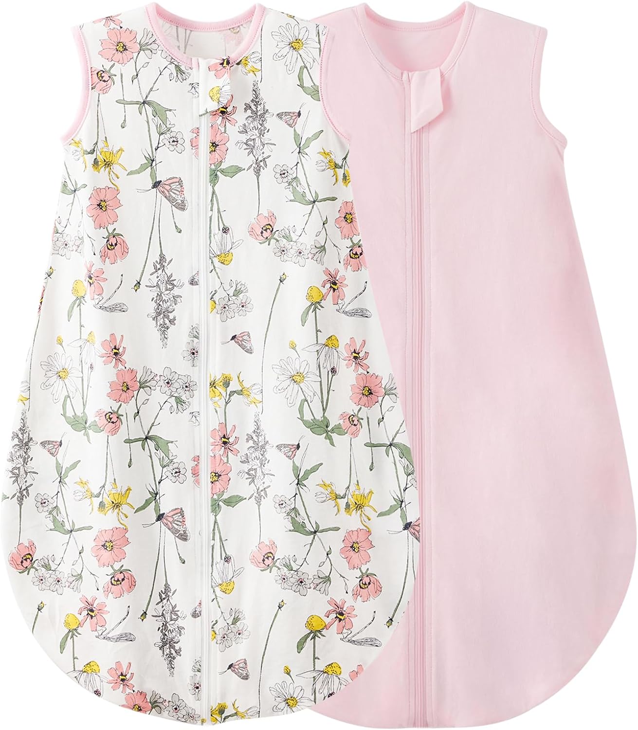 Duomiaomiao Baby Sleeping Bag 2 Pack 0.5 Tog Sleep Sack, Baby Summer Sleeping Ba...