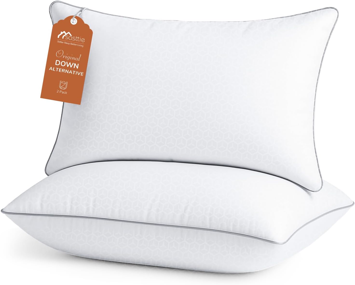 Sasttie King Size Pillows, Unique Bed Pillows for Side, Back, and Stomach Sleepe...