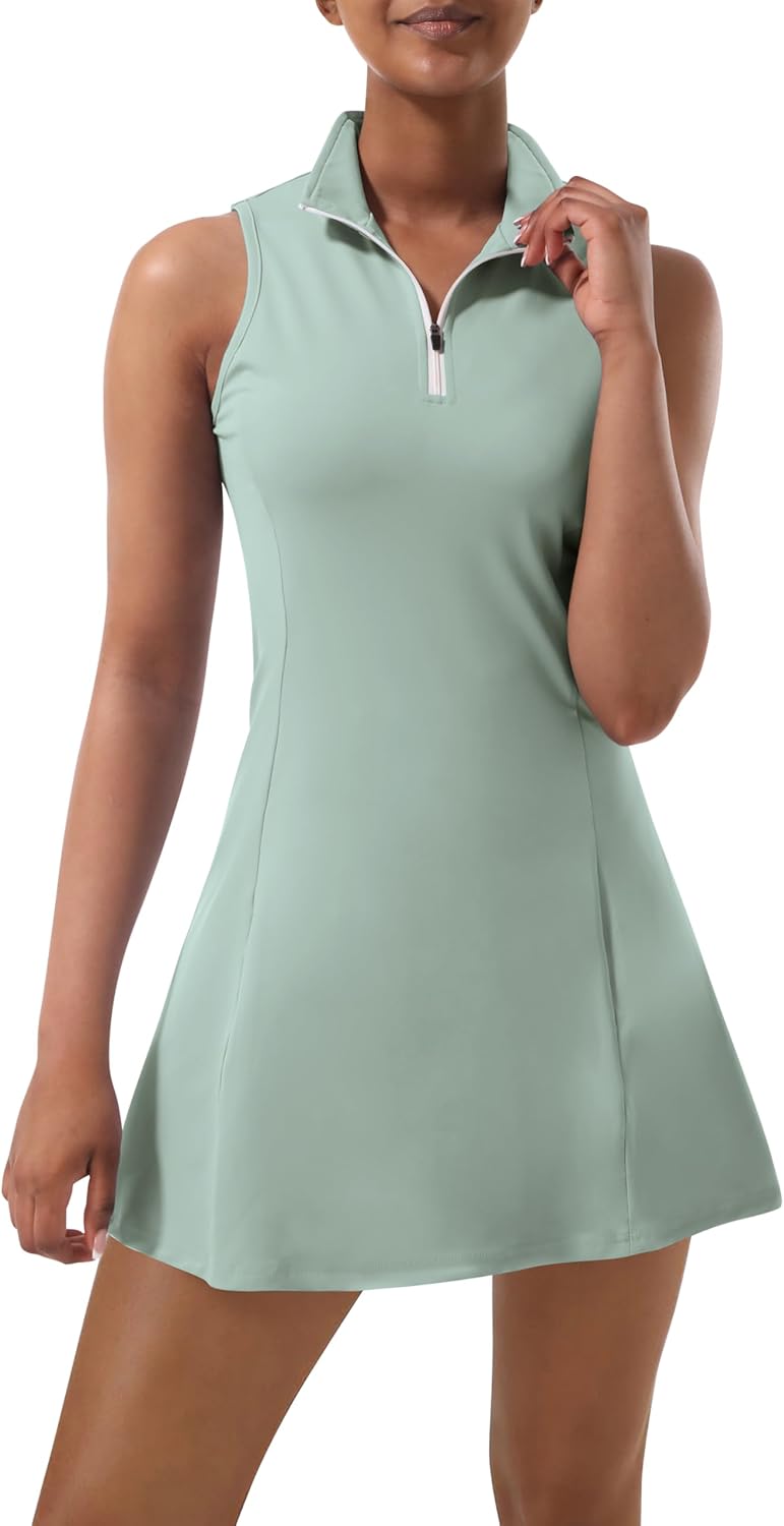High-Quality Tennis Dress for Women, Stylish Tennis Golf Dresses with Built-In S...