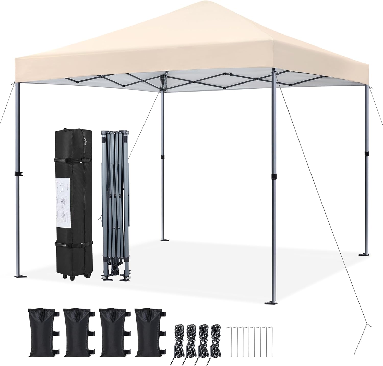 Yaheetech Pop Up Gazebo, 3x3m Easy One Person Setup Instant Shelter, Waterproof...