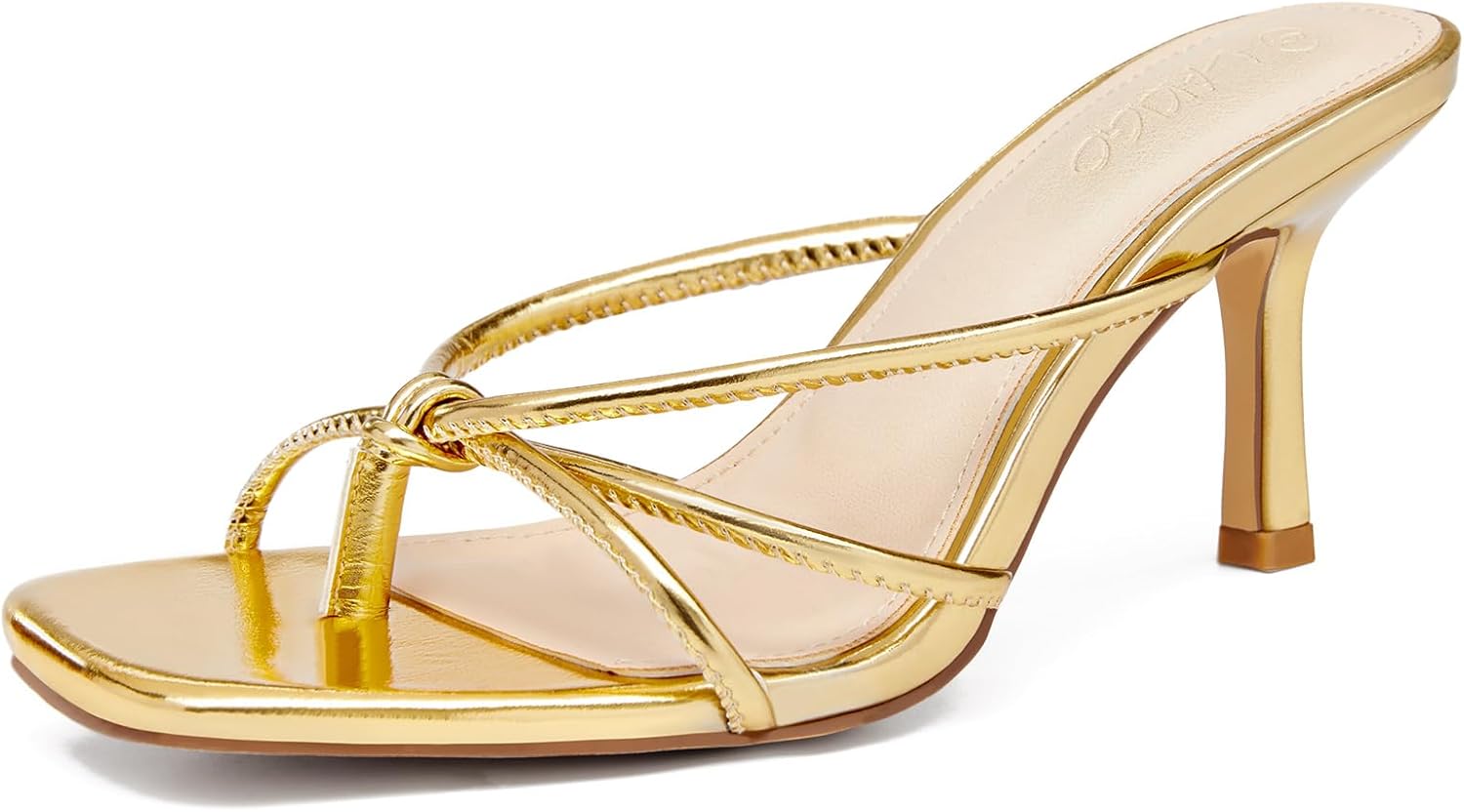 Elegant LAICIGO Women's Footwear, Special Square Open Toe Flip Flops, Unique Sti...