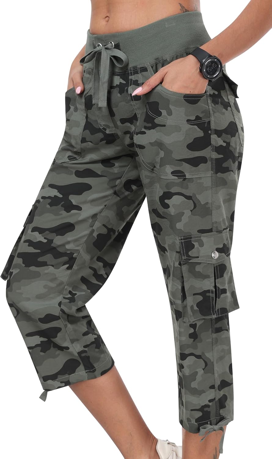 MoFiz Womens Capris, Special Loose Fit Capri Pants with Pockets, Innovative Dres...