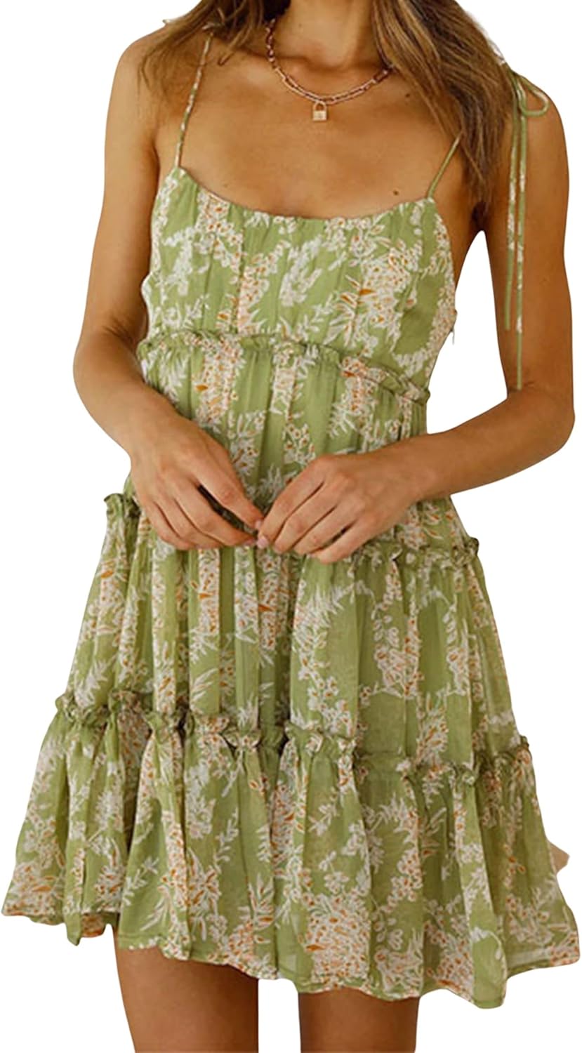 Chic Mansy Womens 2025 Summer Dress, Special Floral Mini Dress for Stylish Women...