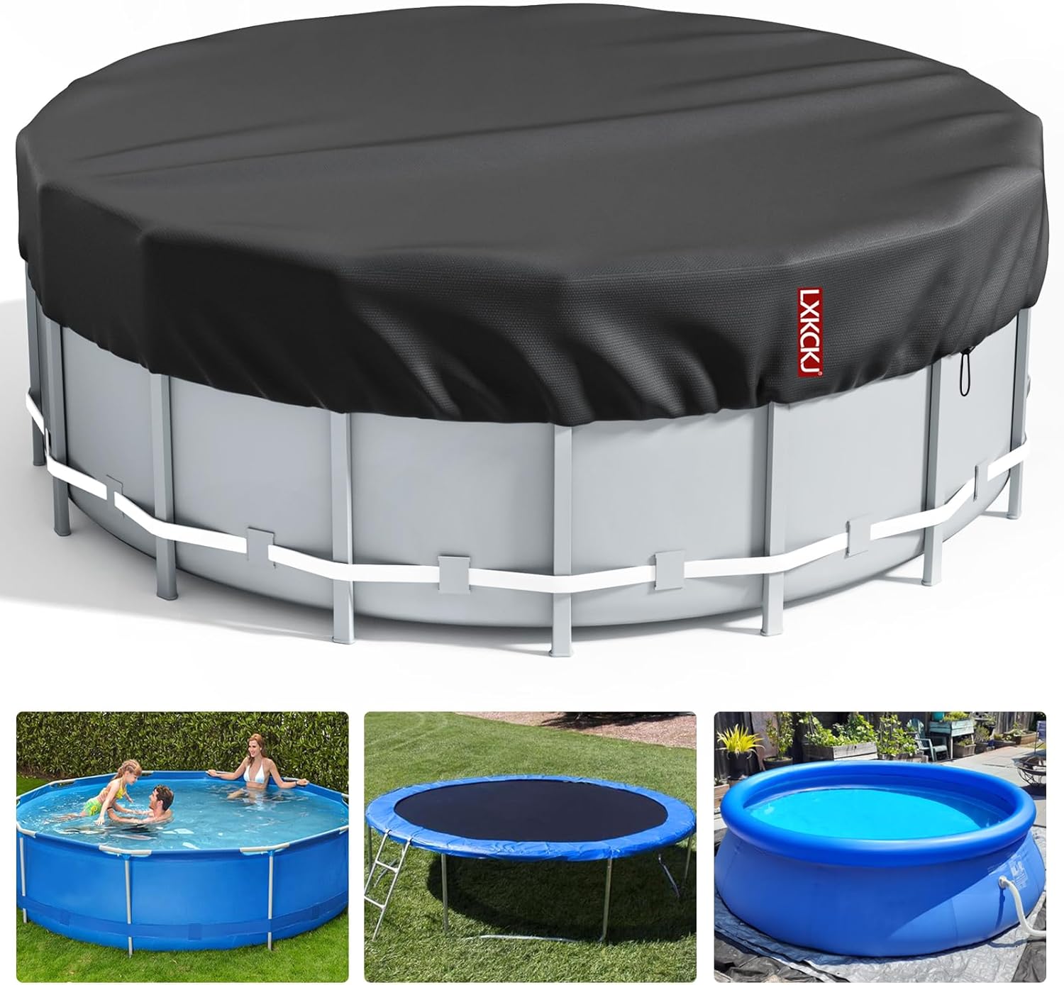 High-Quality LXKCKJ 12 Ft Round Pool Cover, Special Solar Covers for Above Groun...