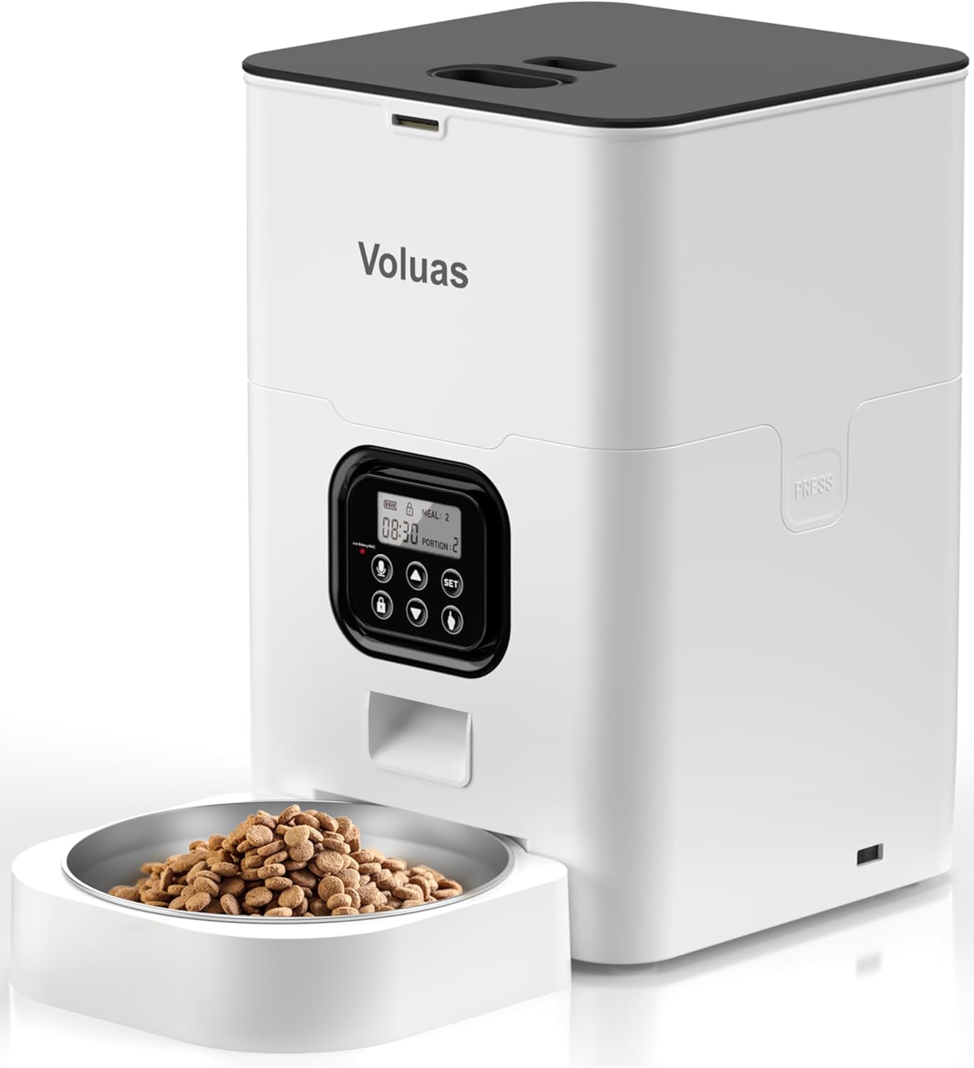 VOLUAS Automatic Cat Feeders - Timed Pet Feeder for Cats and Dogs with Dry Food...