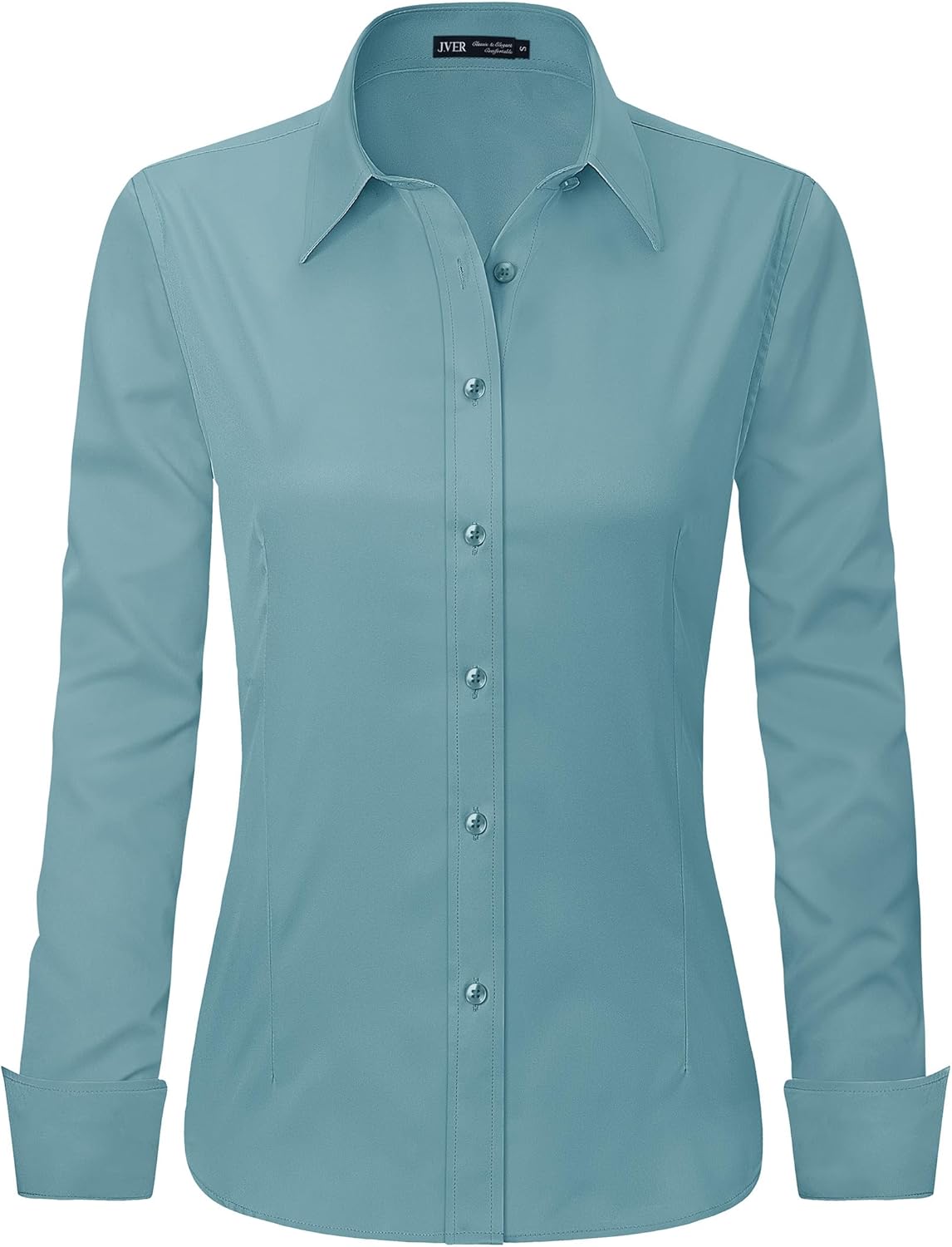 High-Quality J.VER Women's Dress Shirts, Elegant Button Down Shirts, Wrinkle-Fre...