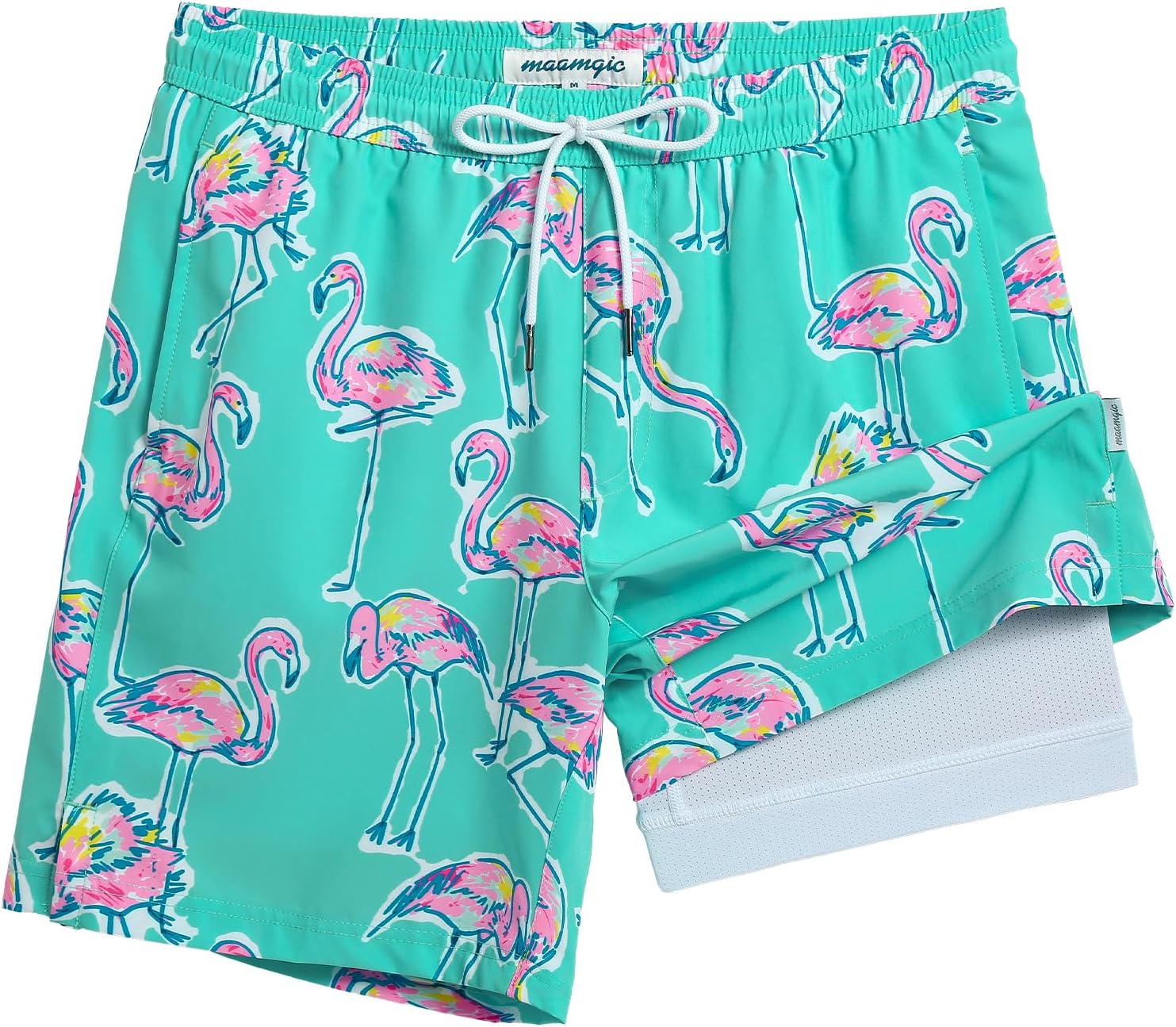 Unique maamgic Mens Swim Trunks, High-Quality Swimwear with Compression Liner, C...