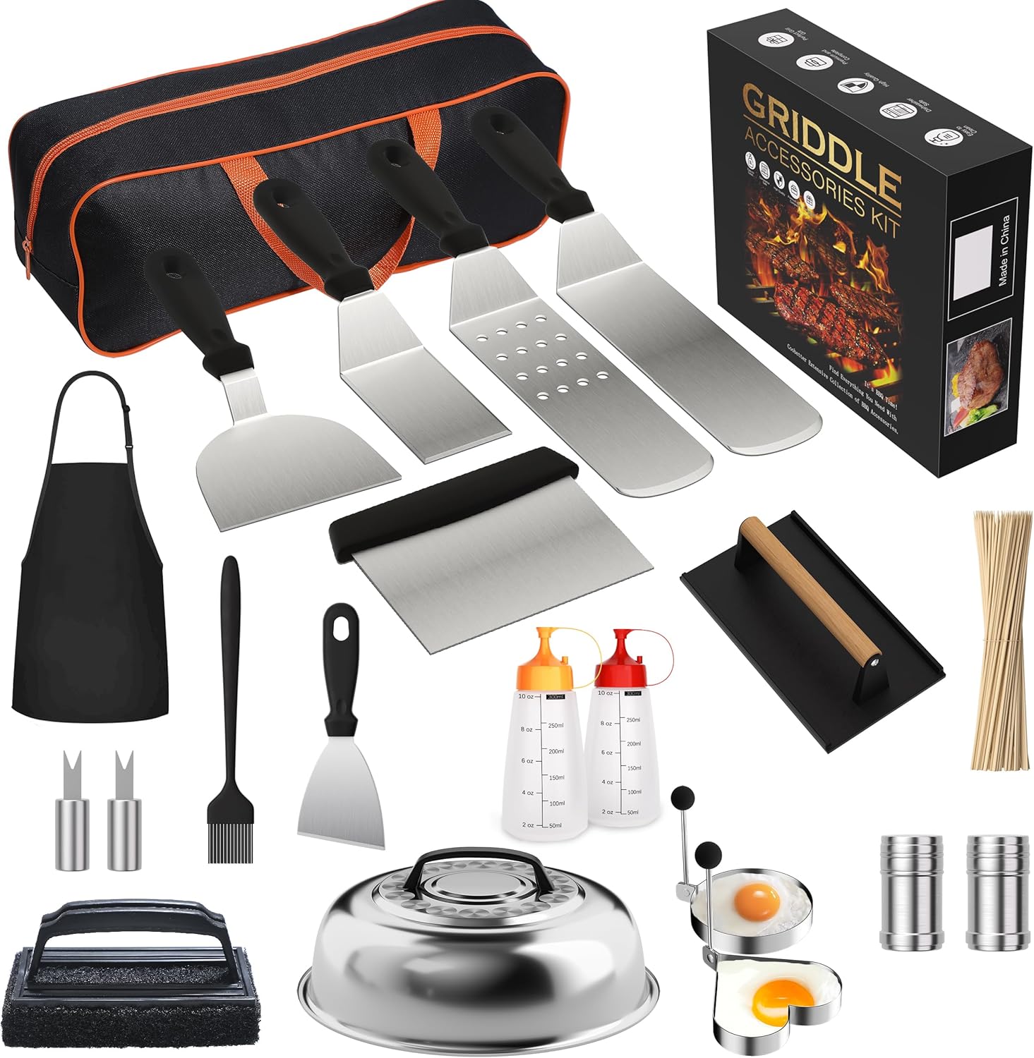 120 Pcs Griddle Accessories Kit for Blackstone - Perfect Flat Top Grill Accessor...