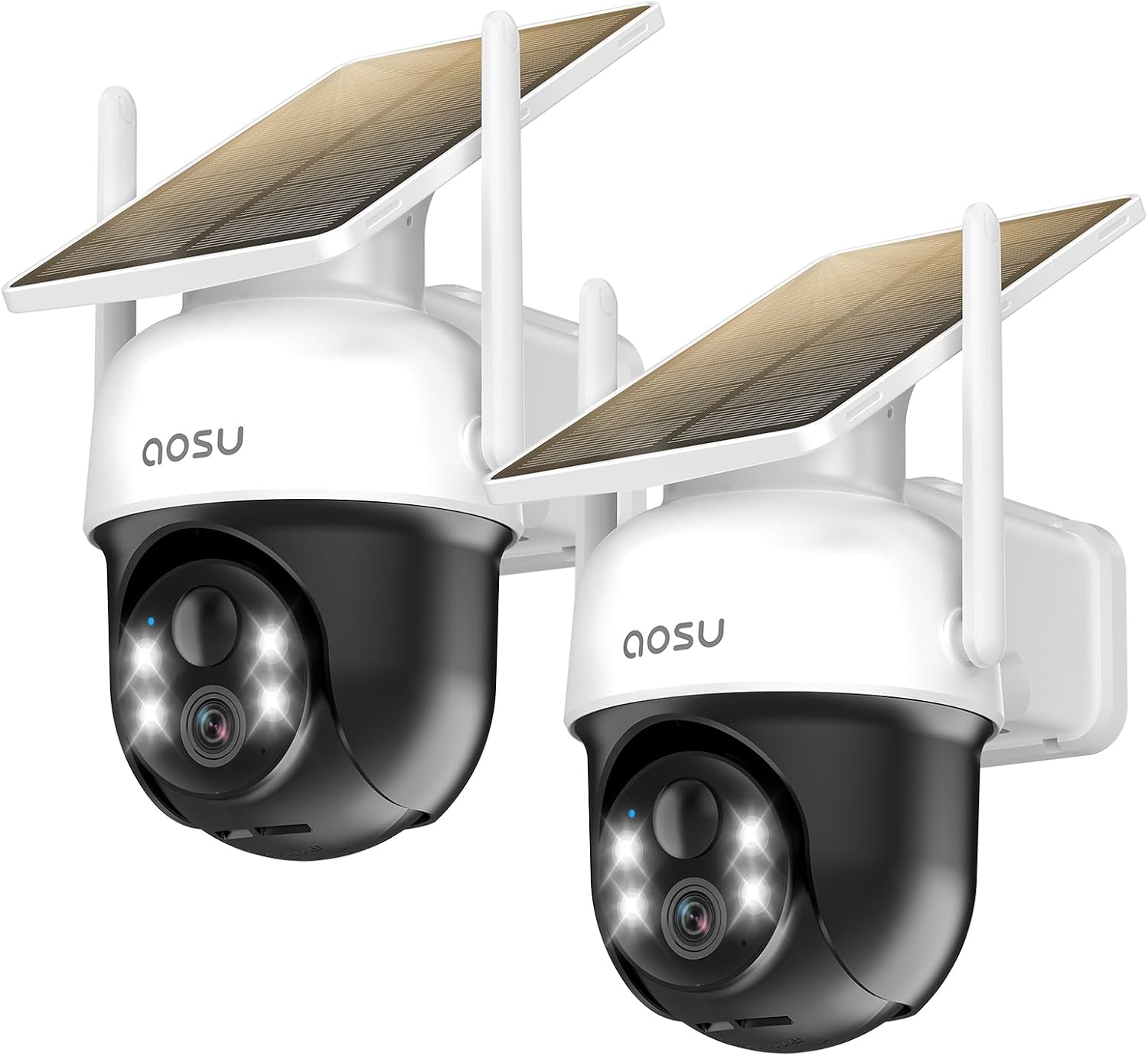 AOSU 2PACK Solar Security Camera, Special Outdoor Wireless Surveillance Camera,...
