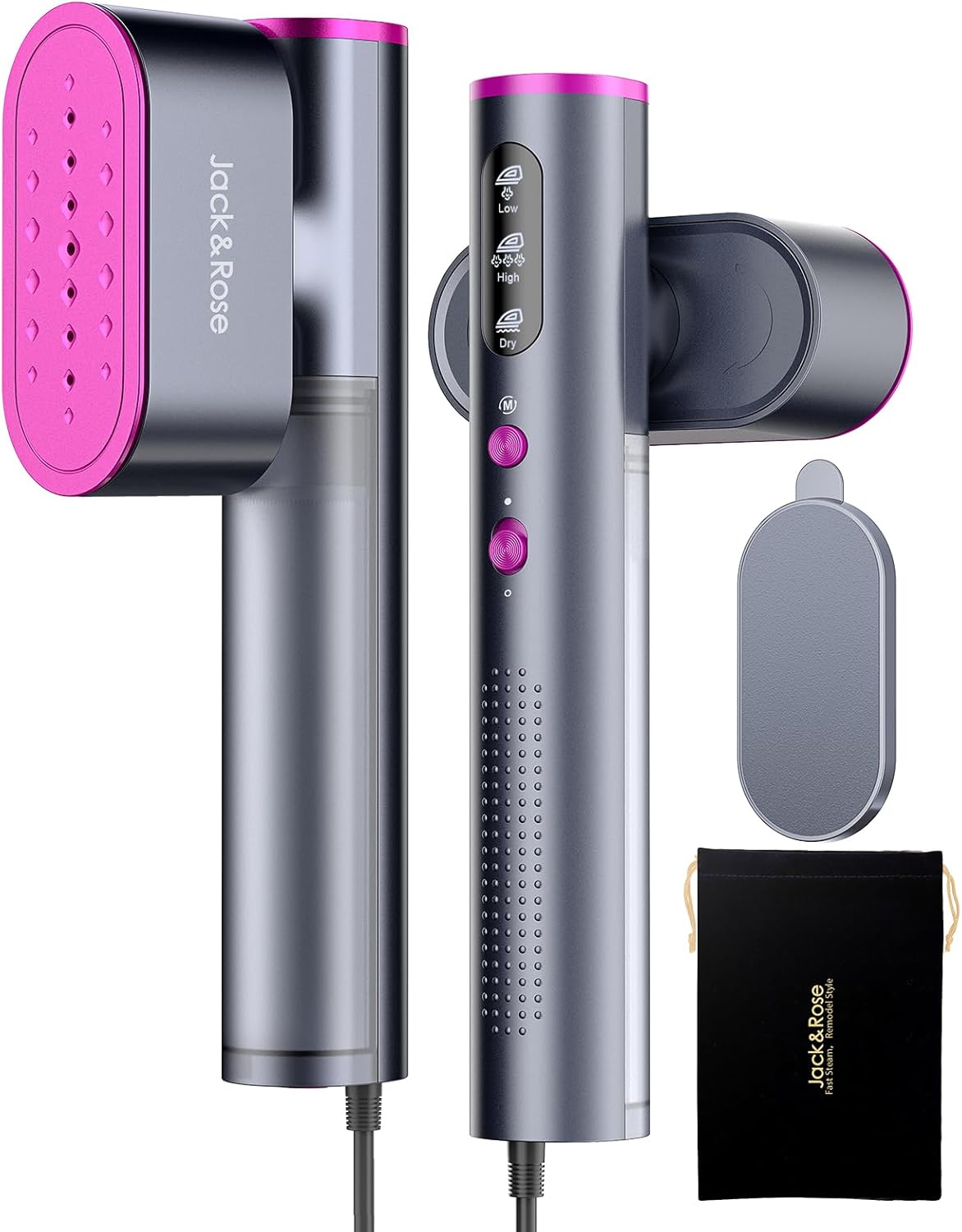Jack＆Rose Travel Steamer for Clothes,100-240V Dual Voltage Clothes Steamer, Han...