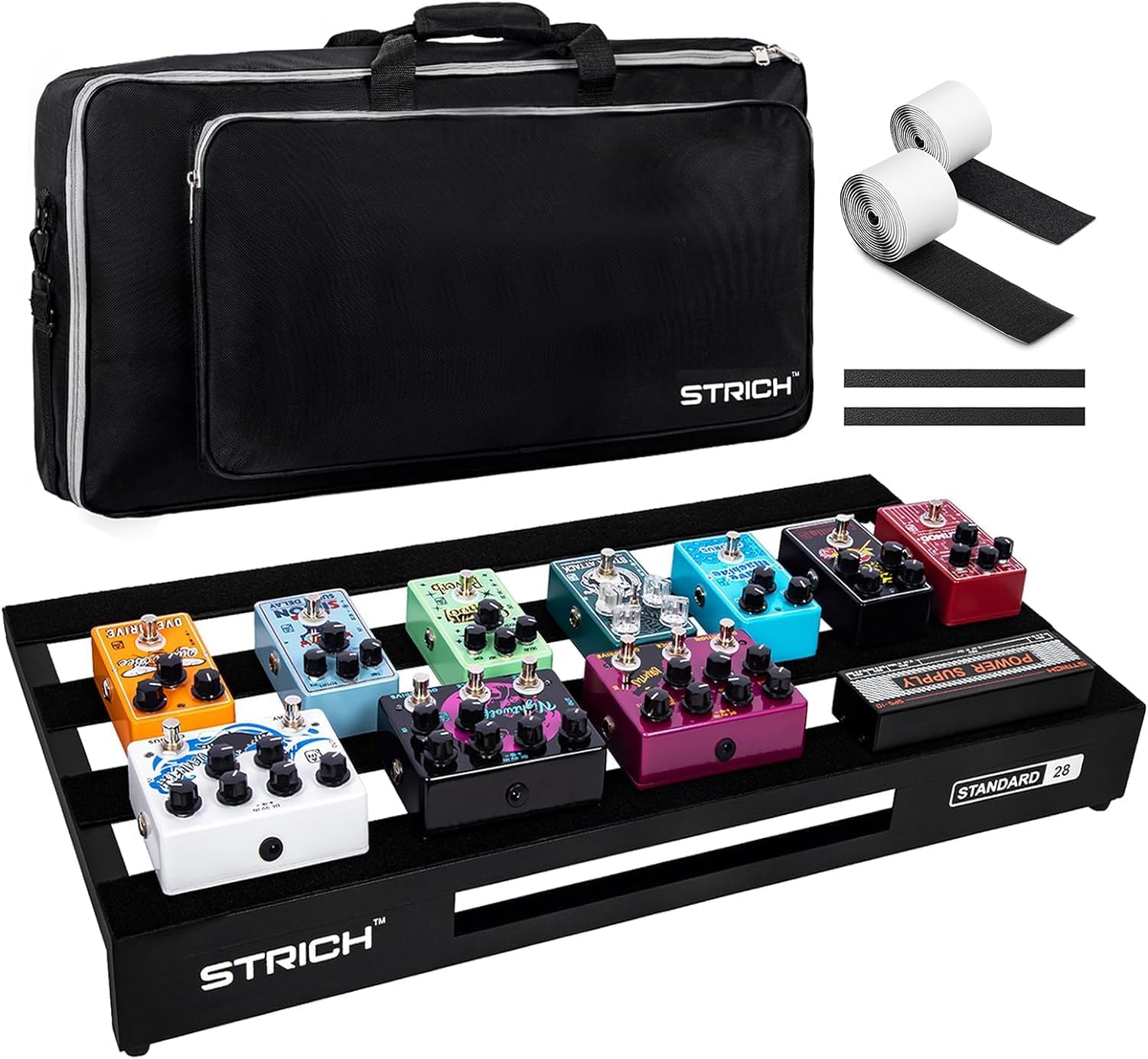 STRICH Guitar Pedal Board, Lightweight Aluminum Alloy Pedal Board for Effect Ped...