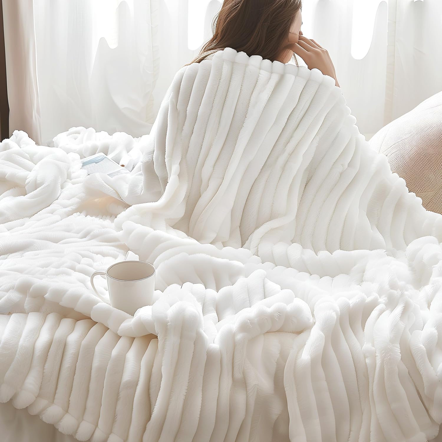 Bedsure King Size Blanket for Bed - GentleSoft Cozy Soft Blankets for Women, Cut...