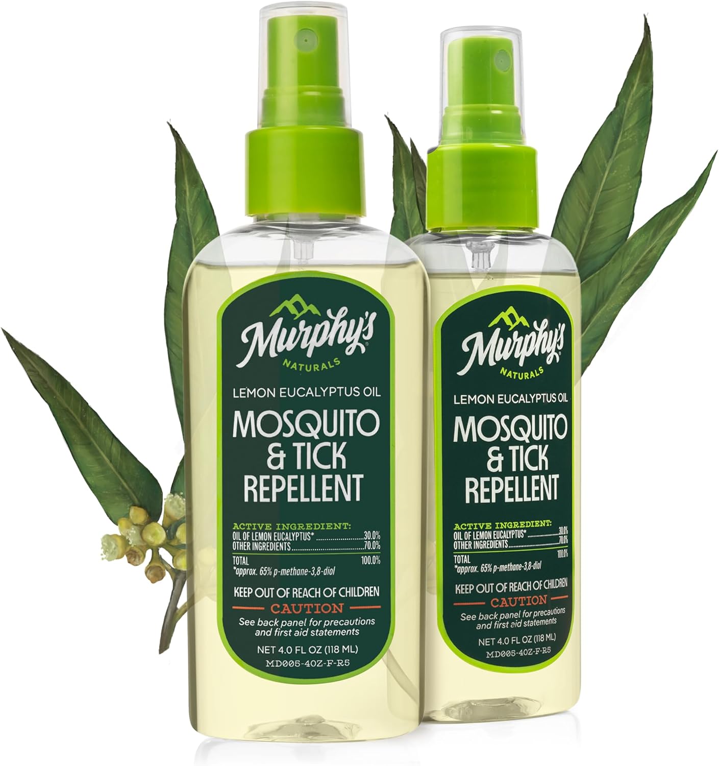 Murphy's Naturals Mosquito & Tick Bug Repellent Spray, Oil of Lemon Eucalyptus f...