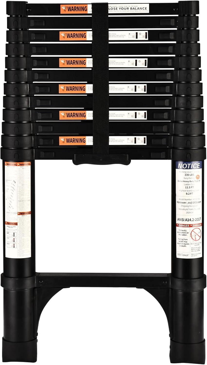 HBTower Telescopic Ladder, Special Ladder with Non-Slip Feet, Innovative High-St...