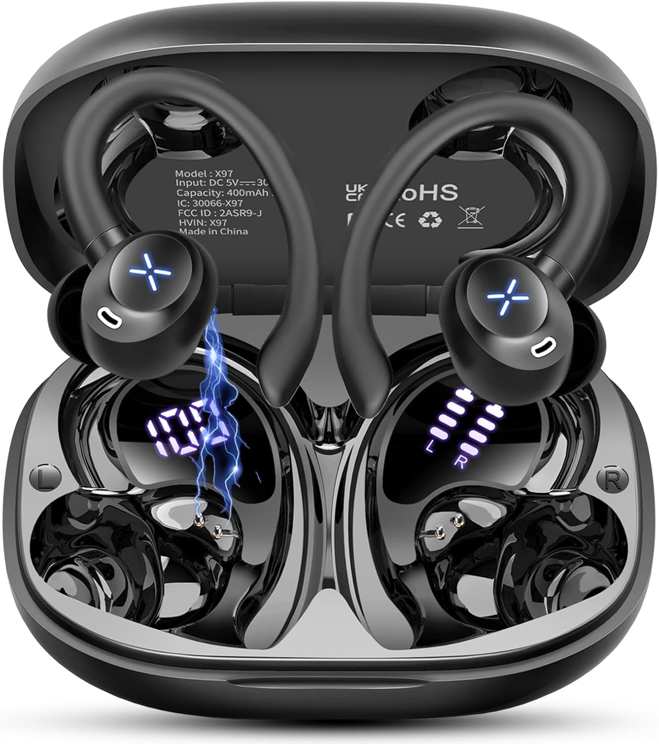 Wireless Earbuds, Bluetooth 5.4 Headphones Sport with Deep Bass Stereo, 60H Wire...