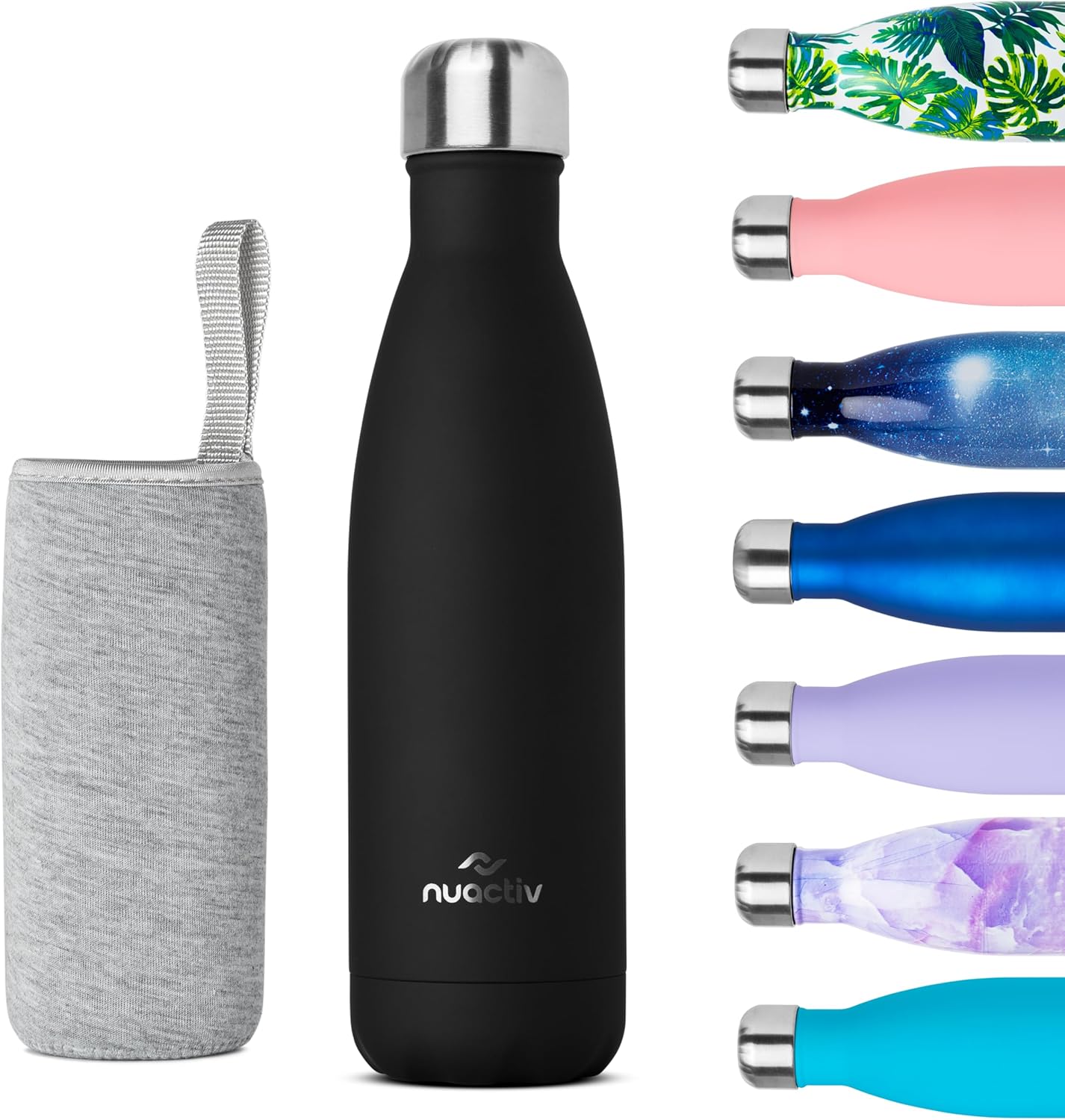High-Quality Nuactiv Stainless Steel Water Bottle, Special Vacuum Insulated Flas...