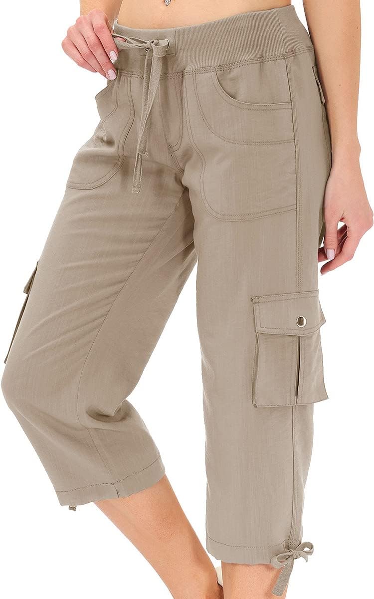 Comfortable MoFiz Womens Capris, Special Loose Fit Casual Capri Pants for Ladies...