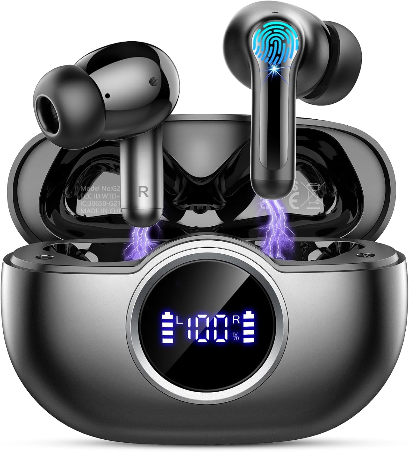 Wireless Earbuds, Bluetooth 5.4 Headphones in Ear with 4 ENC Mic, 2025 New Wirel...