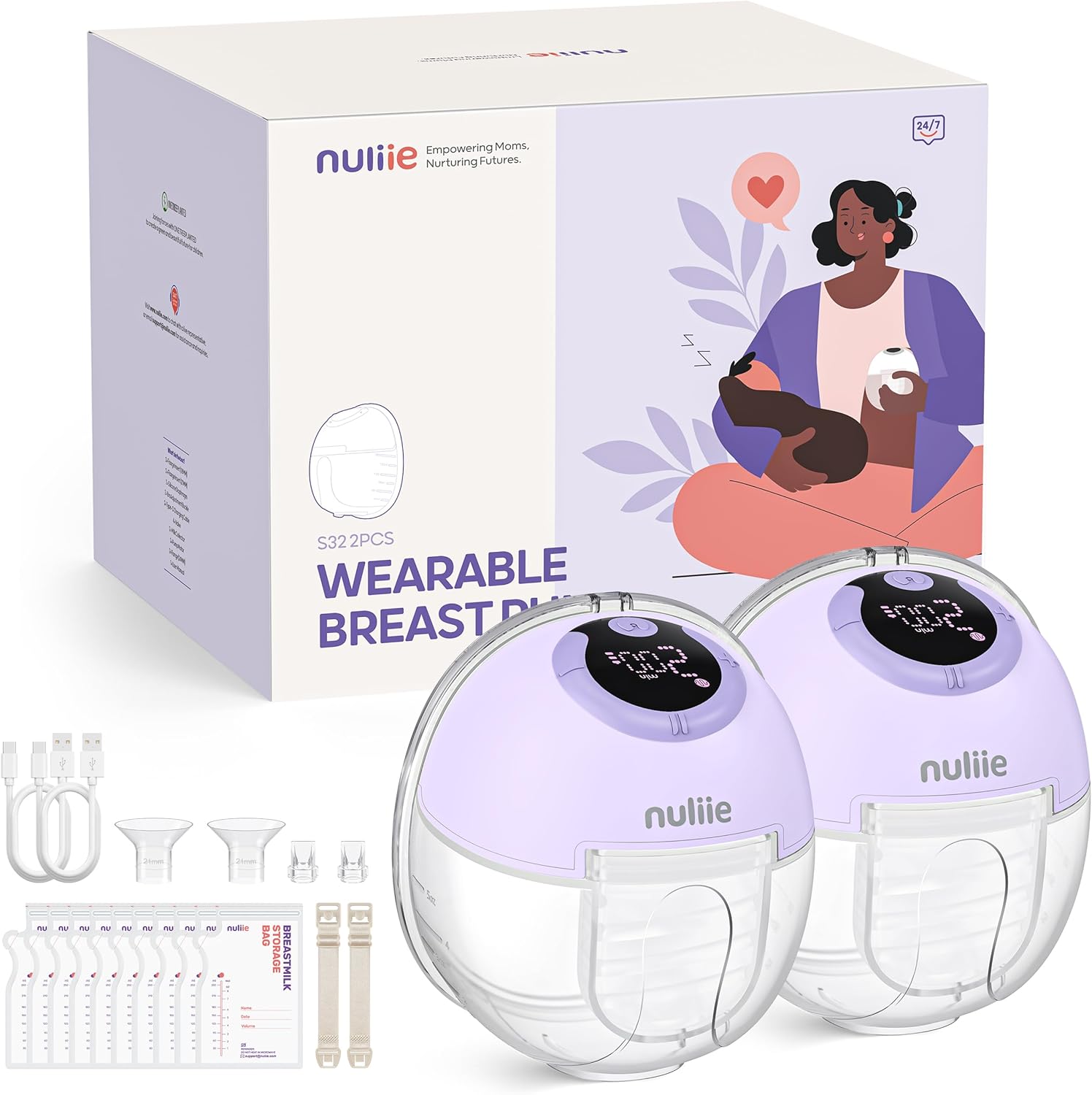 uliie S32 Electric Breast Pump, Special Hands-Free Wearable Portable Breast Pump...